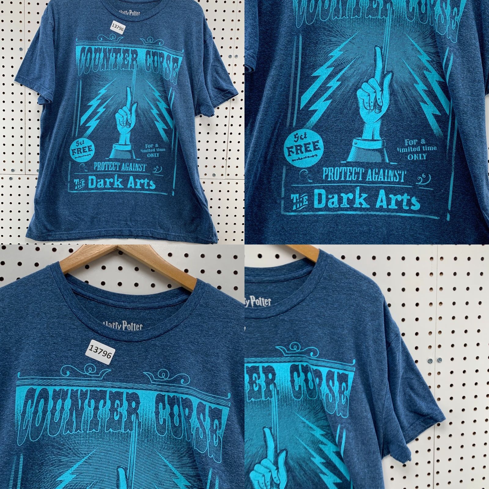 Vintage Vintage Harry Potter Dark Arts Blue T-Shirt XL Unisex 2010s Graphic Crew Neck Art Size US XL / EU 56 / 4 - 8 Thumbnail