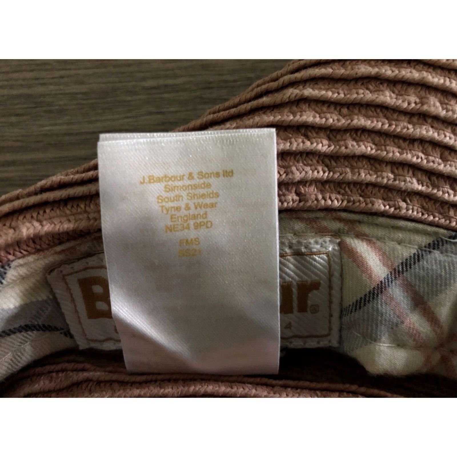 Barbour Barbour Pink Summer Paper Bucket Hat Women's S Vintage 90s Sun Hat Logo Breathable Casual Size ONE SIZE - 7 Thumbnail