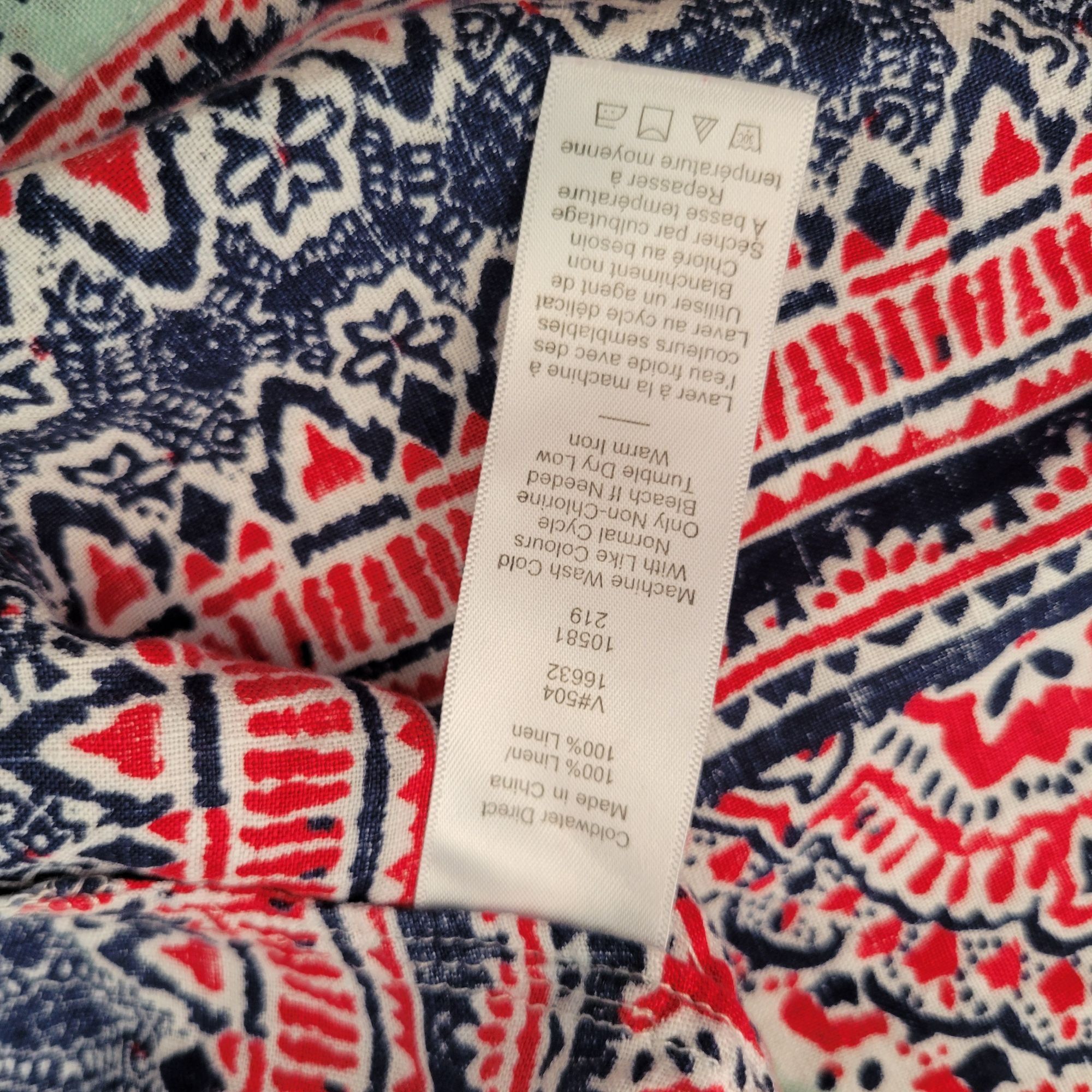 Coldwater Creek Coldwater Creek Button Front Short Sleeve Blouse PL Geometri Size L / US 10 / IT 46 - 4 Thumbnail