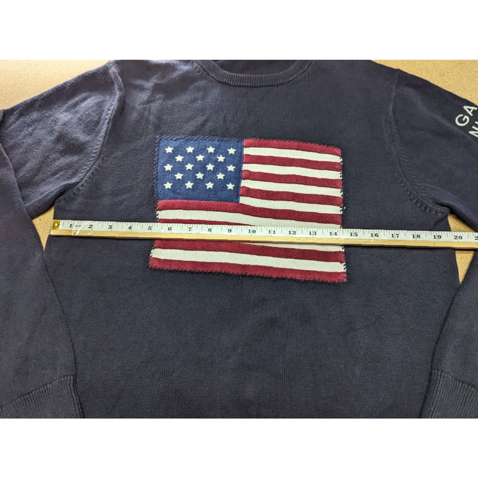 Gant GANT Pullover Mens Size L Blue USA Flag Knit Jumper Top Sweater Large Size US L / EU 52-54 / 3 - 7 Thumbnail