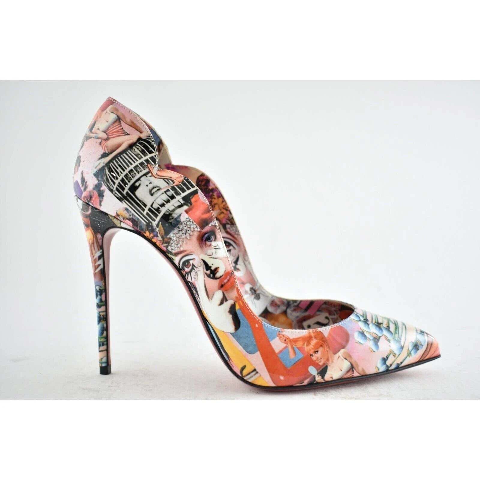 Christian Louboutin Christian Louboutin Hot Chick 100 Patent CH Xtian Black Size US 8.5 / IT 38.5 - 2 Thumbnail