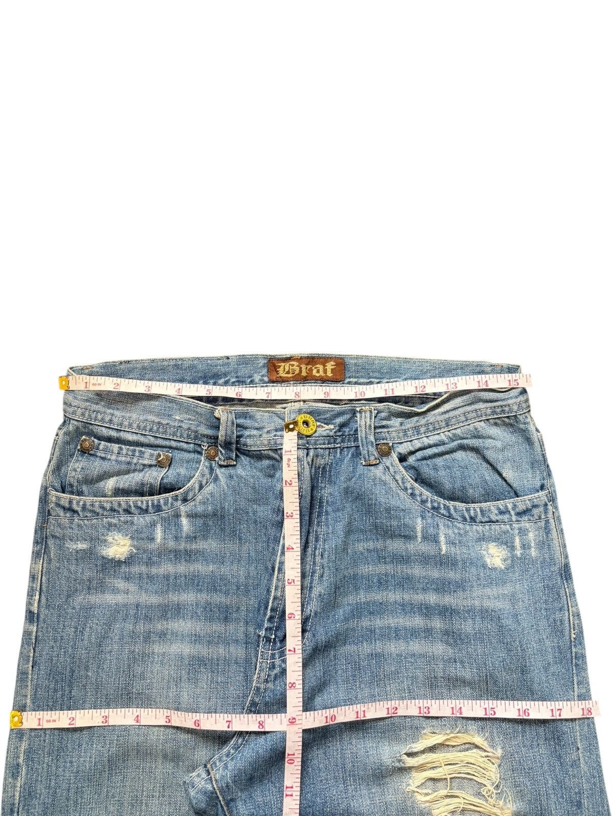 Kapital Vintage Japanese Brand Sashiko Distressed Loose Jeans Size 30" / US 8 / IT 44 - 6 Thumbnail