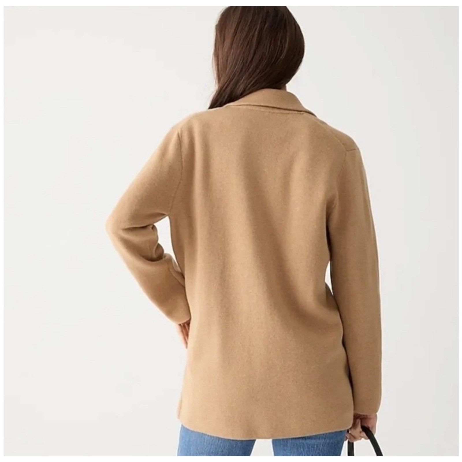 J.Crew J Crew Cecile Relaxed Knit Blazer One-Button Camel XL Size XL / US 12-14 / IT 48-50 - 3 Thumbnail