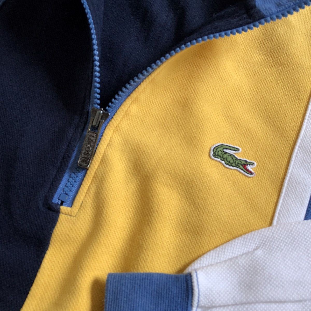 Japanese Brand × Lacoste LACOSTE Multicolor Stripe Half Zip Sweater Size US XXL / EU 58 / 5 - 5 Thumbnail