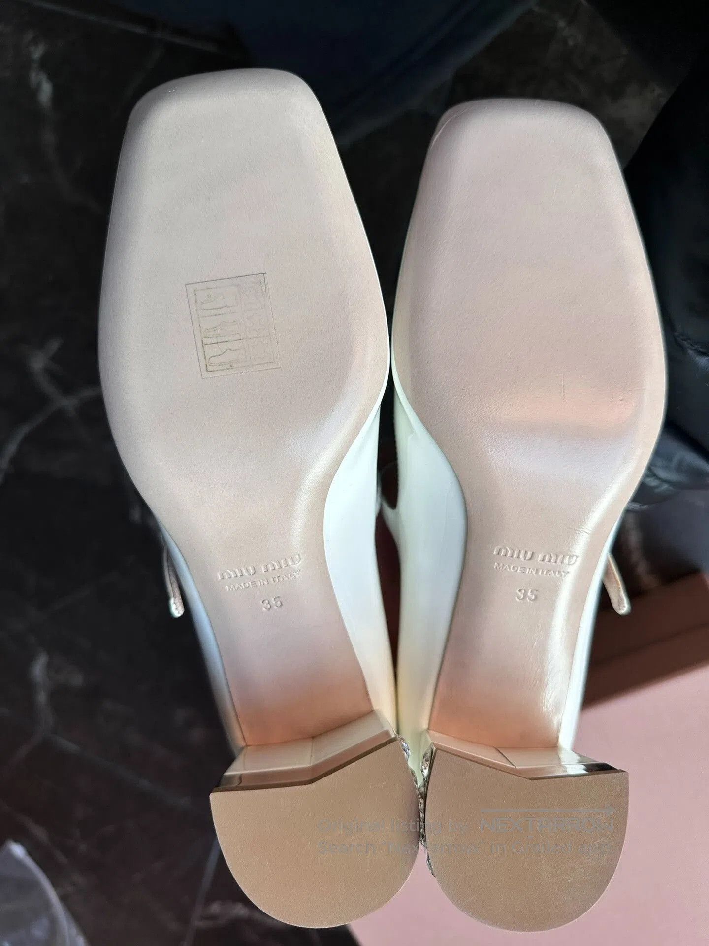 Miu Miu Miu Miu Beige Mary Jane Leather Shoes. Size US 4 / IT 34 - 6 Thumbnail