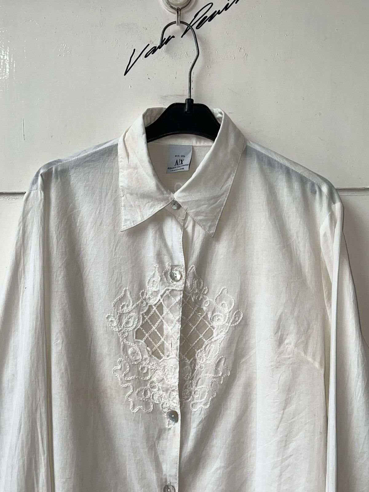 Armani Exchange Armani Exchange Trademark White Shirt Size US XS / EU 42 / 0 - 11 Thumbnail