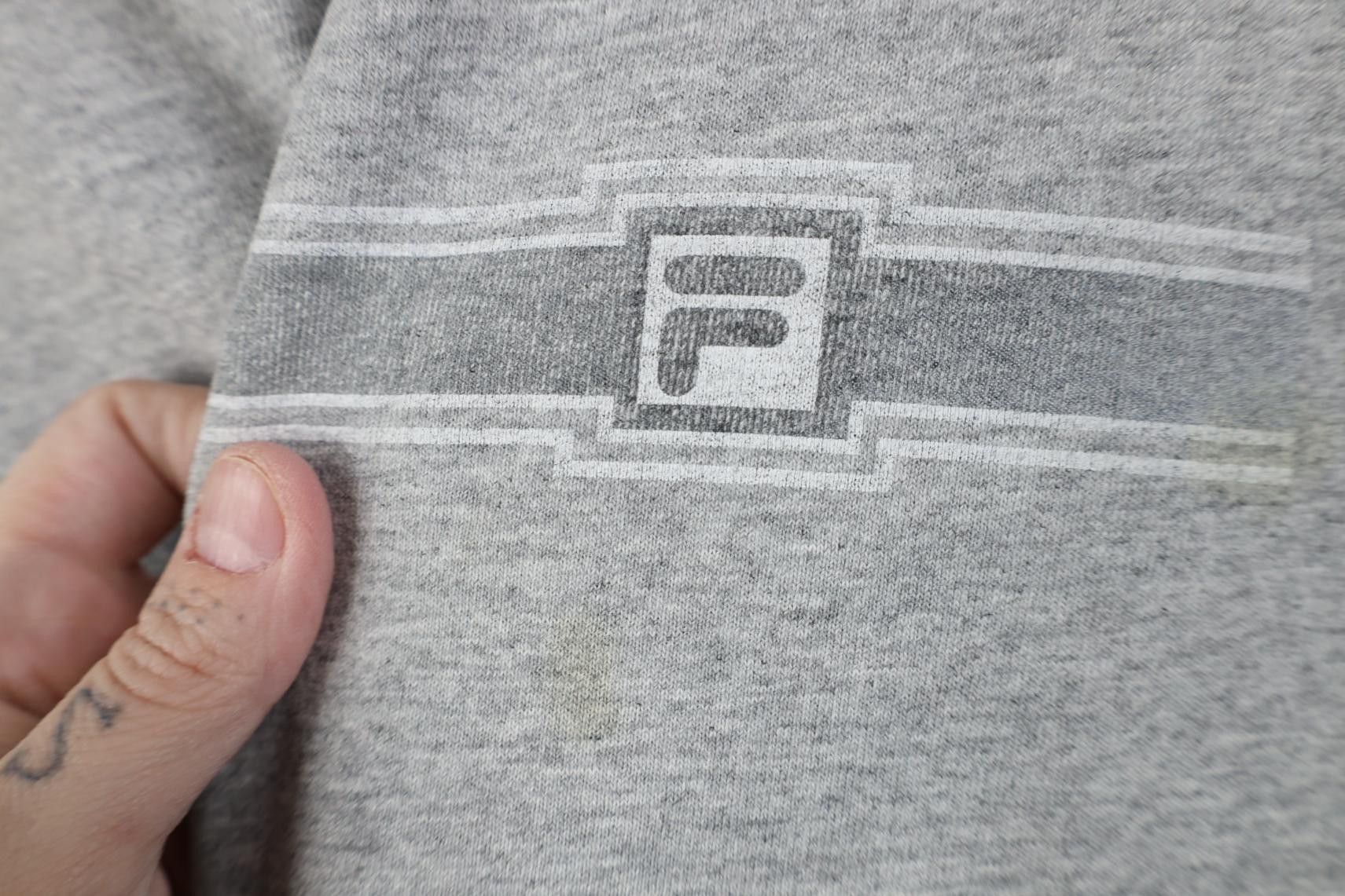 Fila Vintage 90s Y2K Fila Box Logo Short Sleeve T-Shirt Gray Size US XXL / EU 58 / 5 - 4 Thumbnail