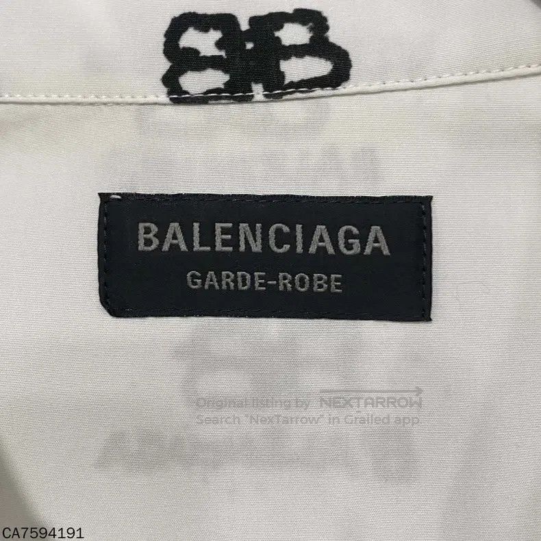 Balenciaga Balenciaga Double B Full Print Shirt Size XS / US 0-2 / IT 36-38 - 4 Thumbnail