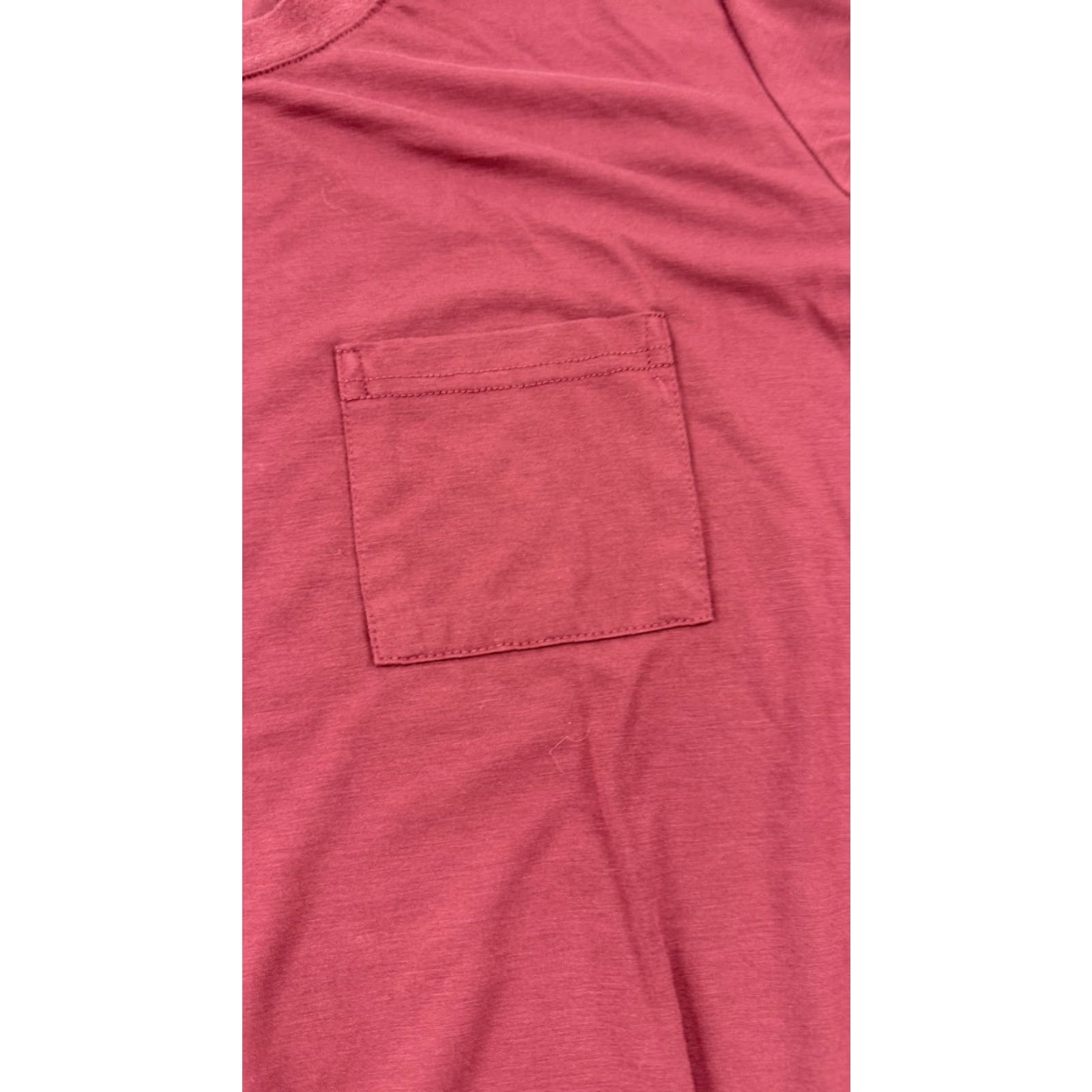Vintage Bamboo Cool Dress Womens Large Red Shirt Bamboo Viscose Pocket Lounge Sleep Size L / US 10 / IT 46 - 2 Thumbnail