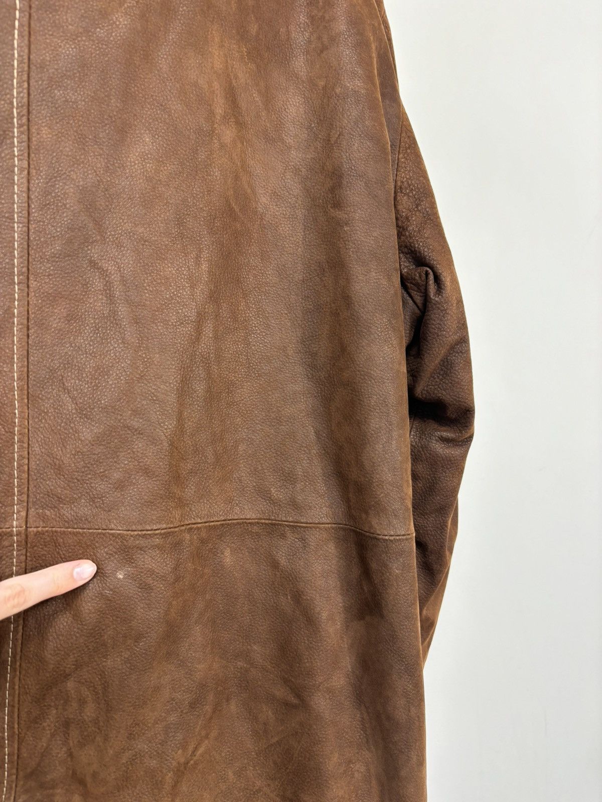 Gimo's Gimo’s Nivola Studio Brown Italian Leather Long Coat Jacket Size US L / EU 52-54 / 3 - 21 Thumbnail