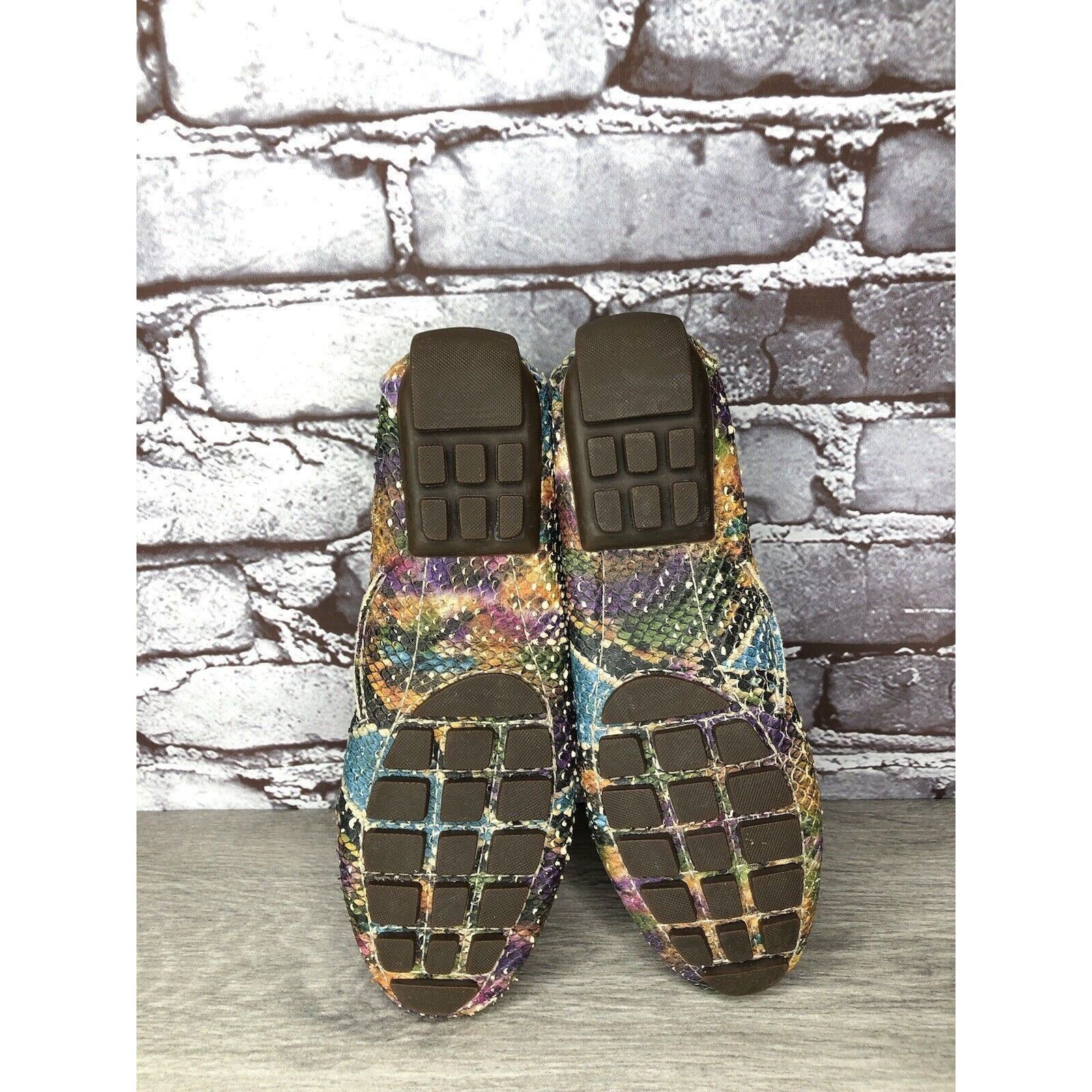 Joseph Marc Joseph New York Cypress Hill Yellow Snakeskin Moc Shoes Size US 6 / IT 36 - 7 Thumbnail