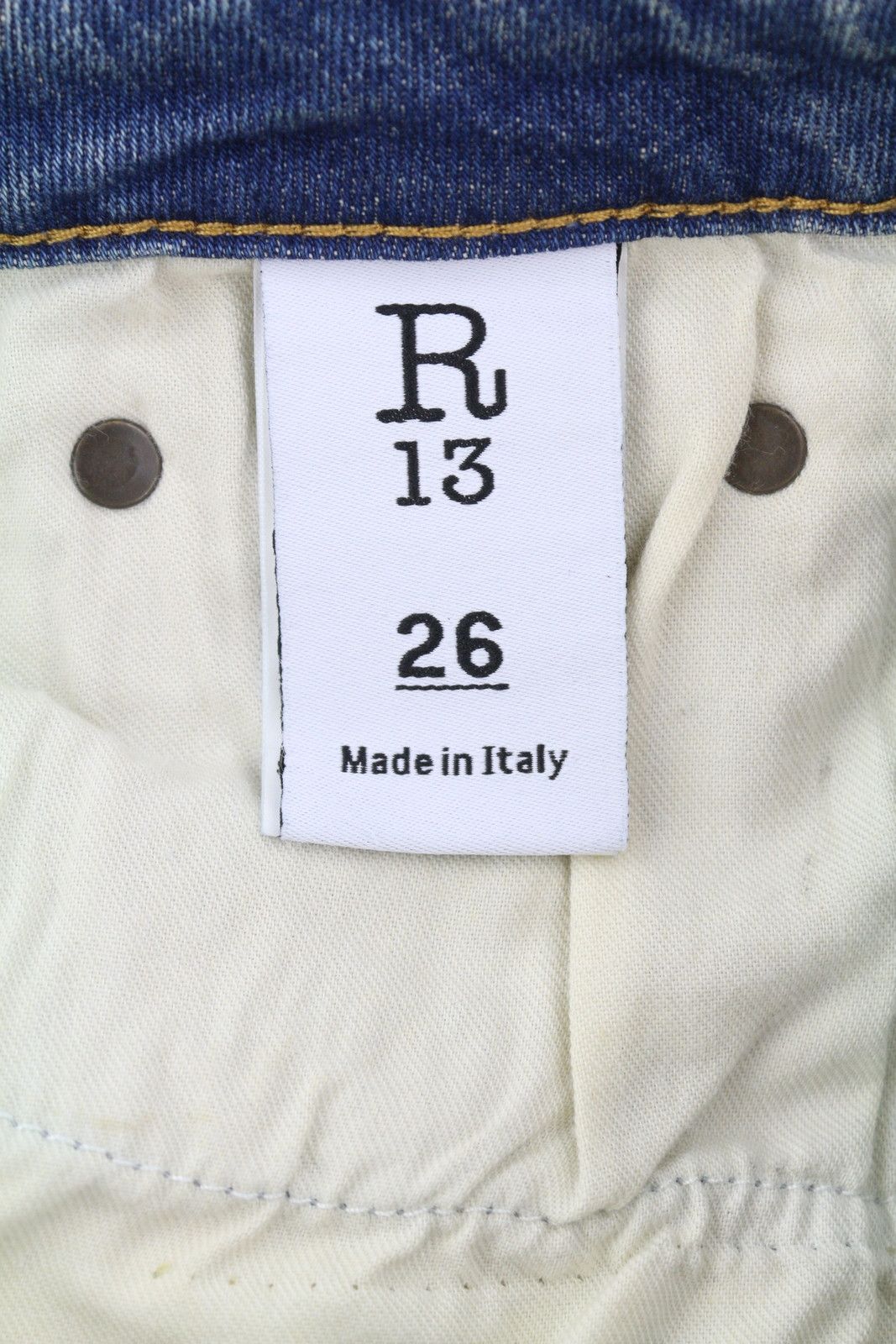 R13 KICK FIT 26 Kelly Stretch Flared Cropped Faded Denim 86232 Size 26" / US 2 / IT 38 - 8 Thumbnail