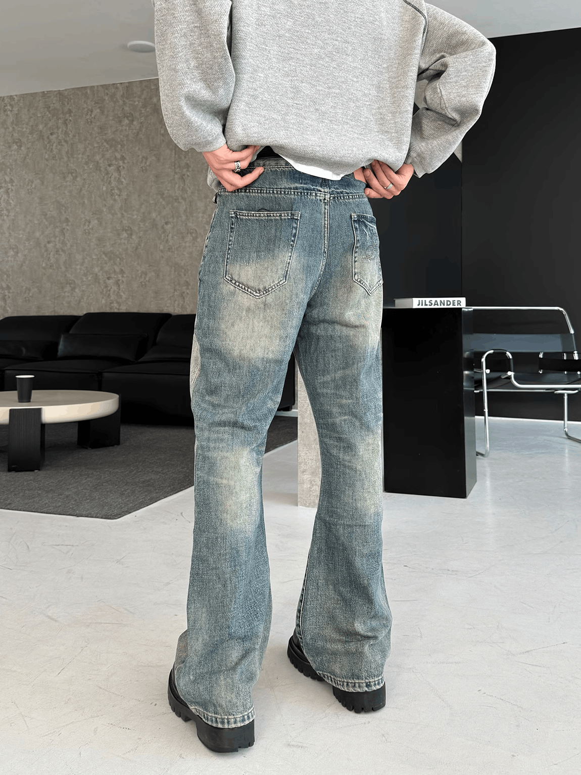 Jean × Vintage Blue Washed Wide Leg Jeans Size US 33 - 4 Thumbnail