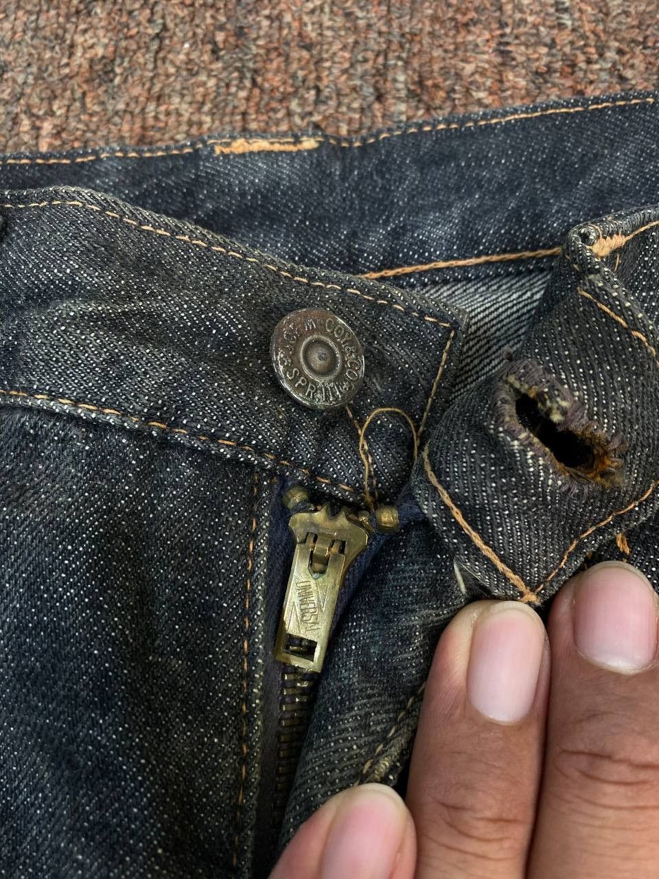 vintage joe mccoy bushpants distressed denim nice design