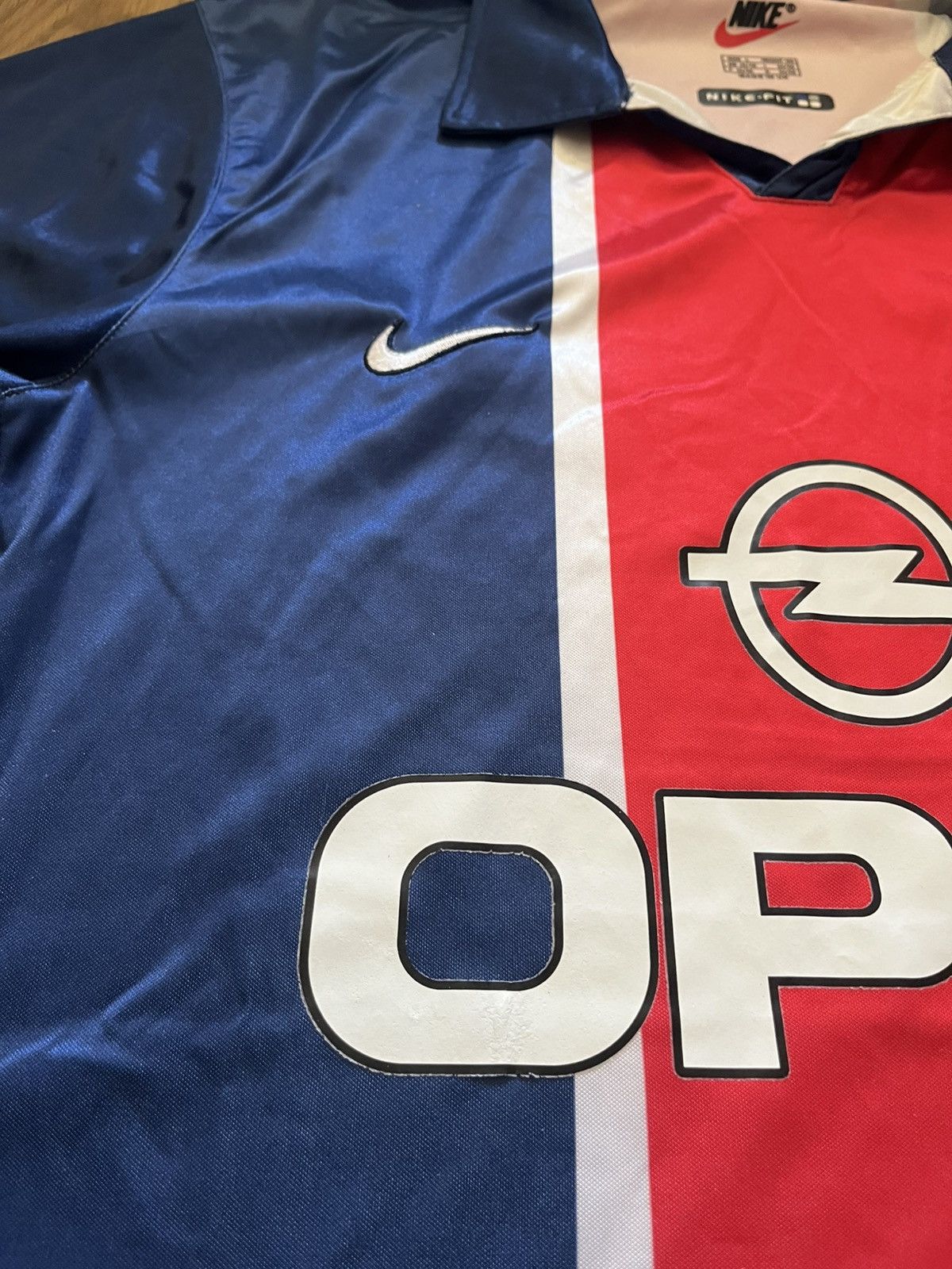 Nike × Vintage Football soccer Psg Opel Nike L Size US L / EU 52-54 / 3 - 3 Thumbnail