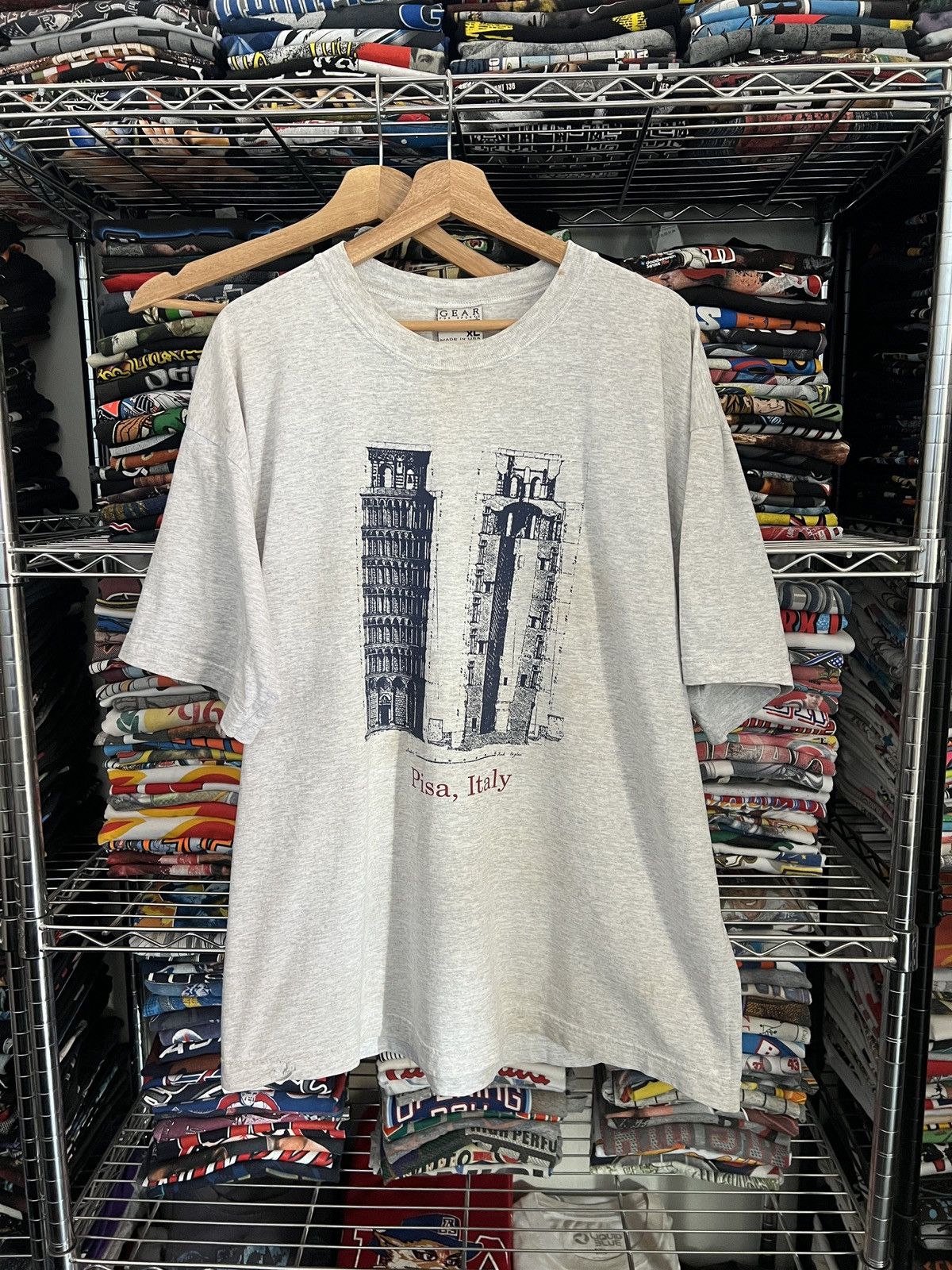 Gear for Sports 90s Pisa Italy Tower Souvenir Art Tee Size US XL / EU 56 / 4 - 1 Thumbnail