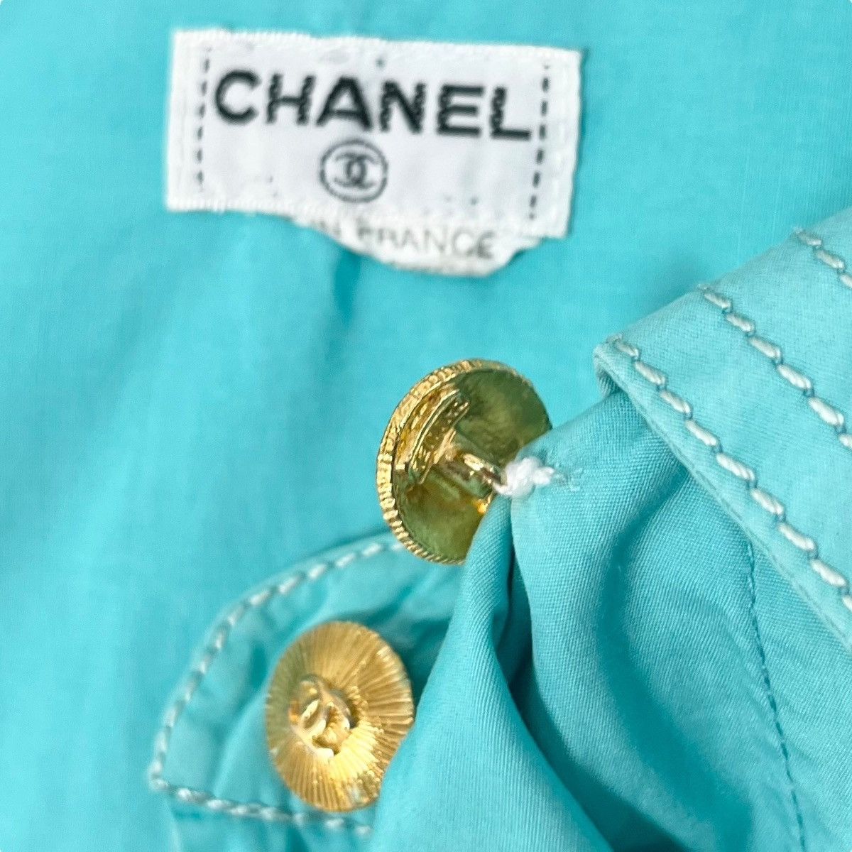 Chanel × Vintage Vintage Chanel Pleated Short Sleeve Women Light Jacket Size L / US 10 / IT 46 - 12 Thumbnail