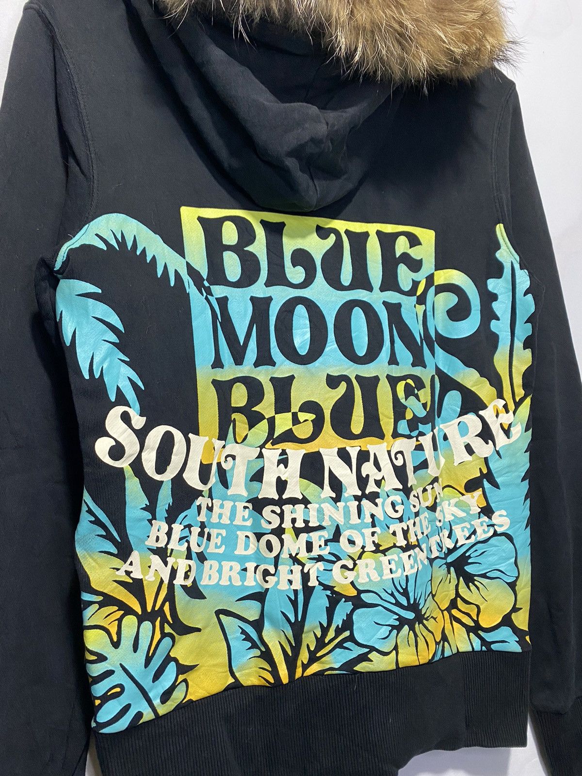 Japanese Brand Blue moon blue fur hoodie Size US S / EU 44-46 / 1 - 9 Thumbnail