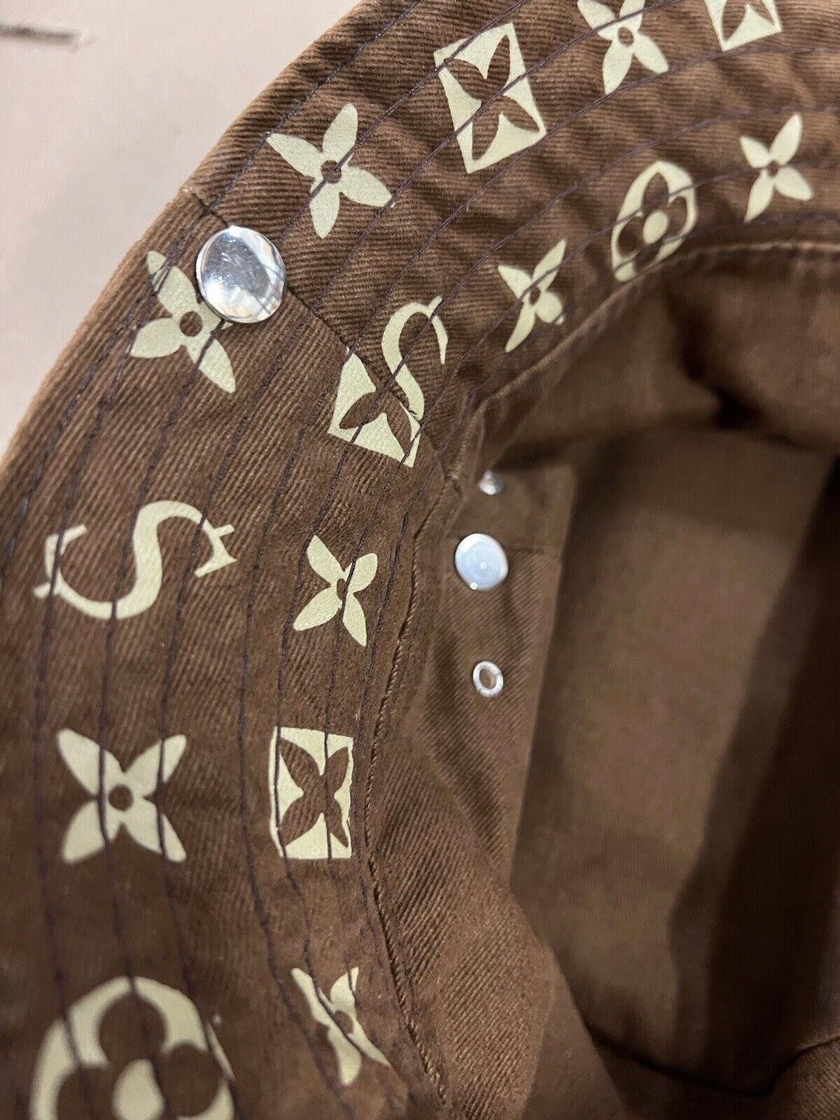Supreme 2000 Supreme LV Louis Vuitton Monogram Bucket Hat Brown Size ONE SIZE - 6 Thumbnail