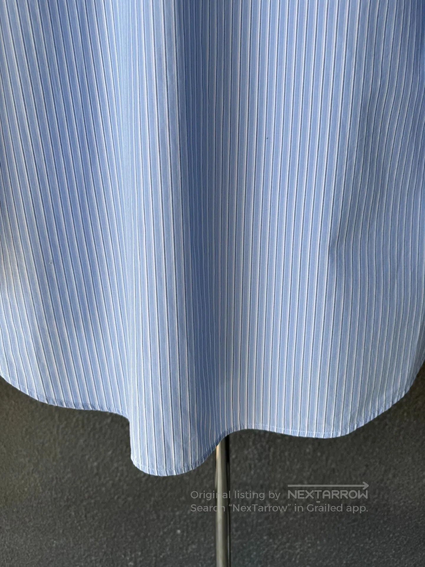 Miu Miu Miu Miu Embroidered Blue Striped Shirt. Size M / US 6-8 / IT 42-44 - 6 Thumbnail