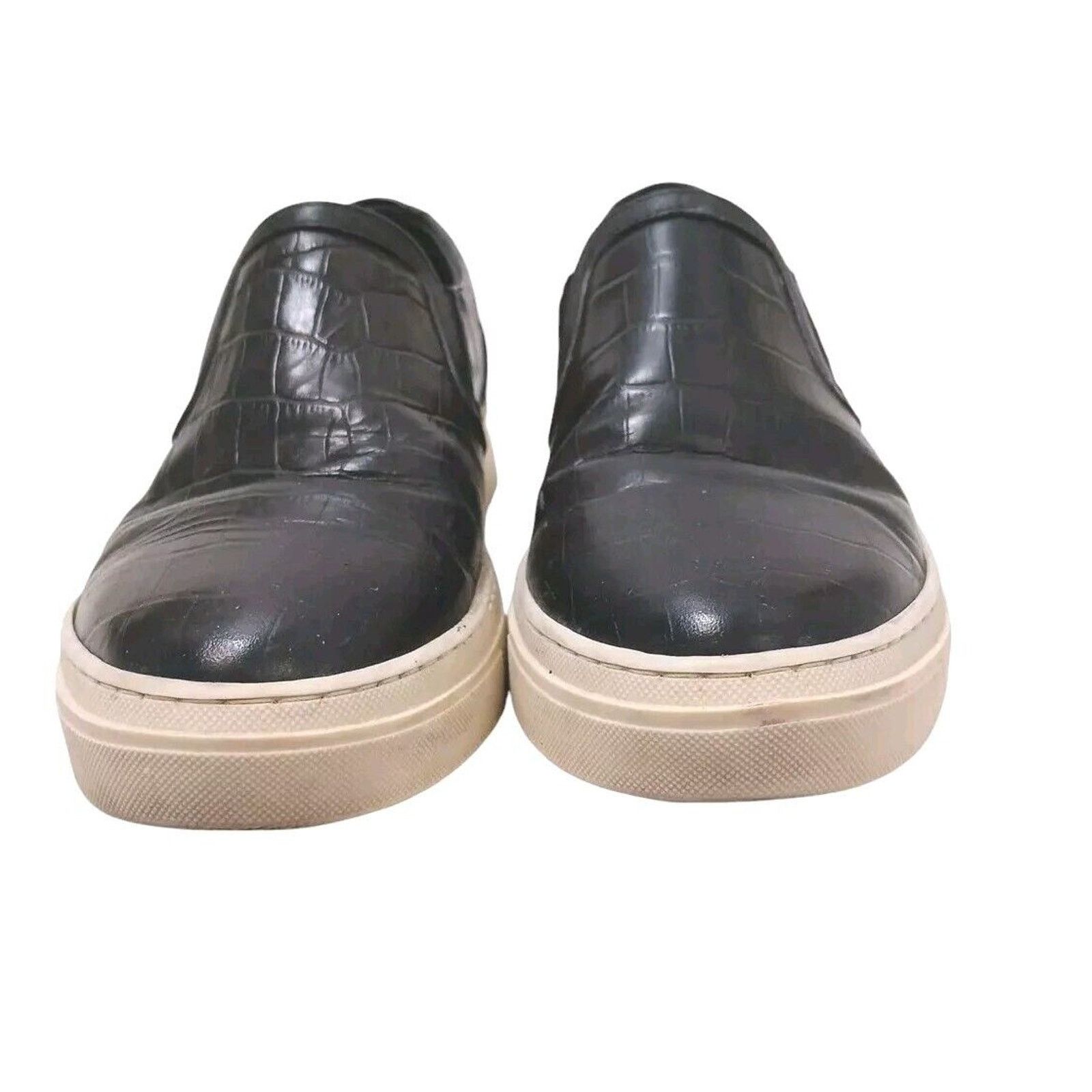 Anine Bing ANINE BING Leather LOAFERS Sz 38 Black CROC Embossed SLIPON Size US 7.5 / IT 37.5 - 6 Thumbnail