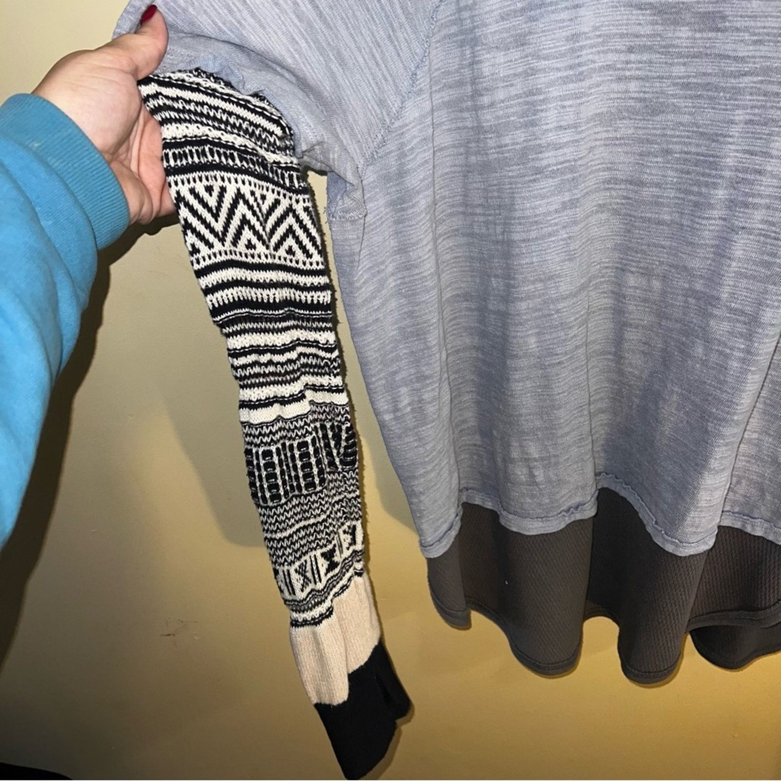Free People WE THE FREE oversized knit mix crewneck M shabbychic Size L / US 10 / IT 46 - 5 Thumbnail