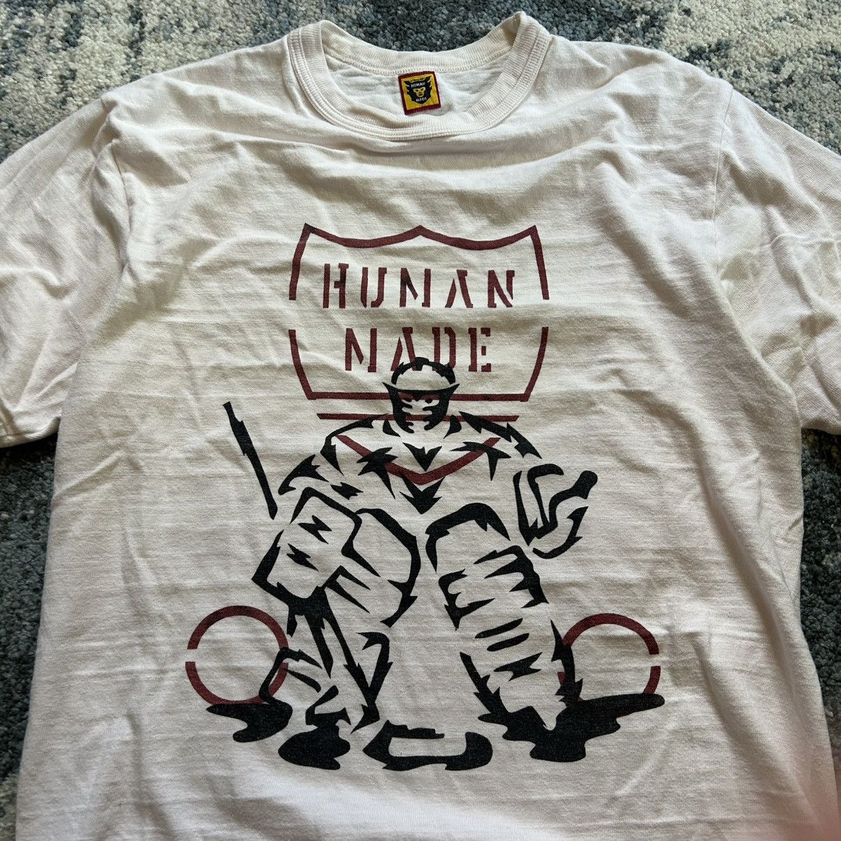 Human Made CREAM MAROON iCE HOCKEY GOALiE NiGO SLUBBY MOUNTED COLLAR Size US S / EU 44-46 / 1 - 4 Thumbnail
