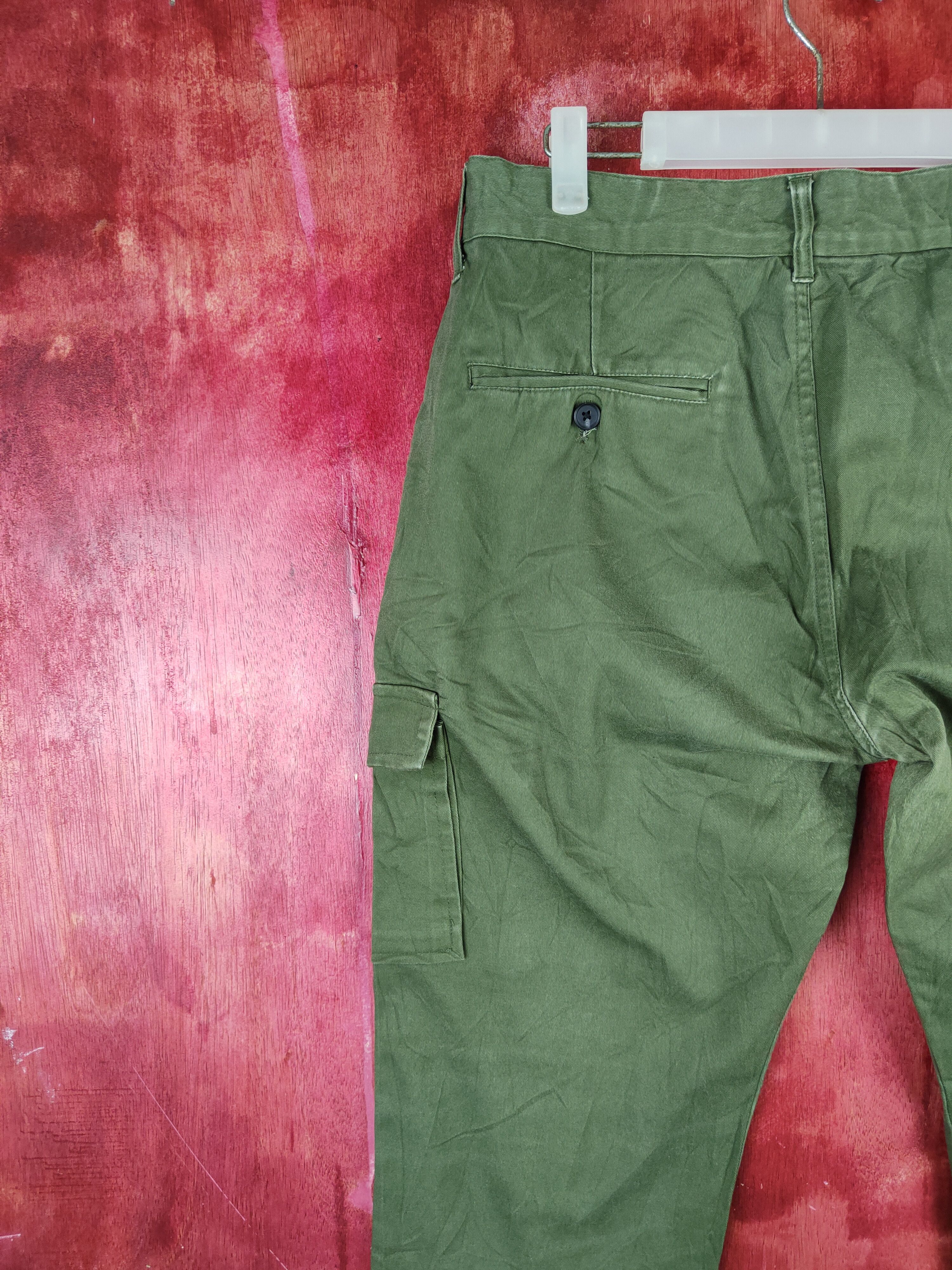 Japanese Brand Improves Army Green Multipocket Tactical Cargo Pants #S1288 Size US 33 - 8 Thumbnail