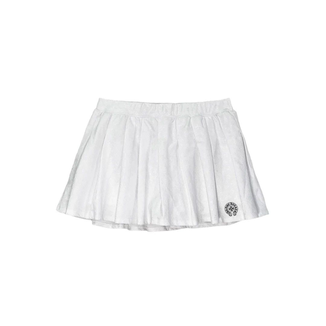 Chrome Hearts Chrome Heart Mini Horseshoe White Pleated Skirt Size Large Size L / US 10 / IT 46 - 1 Thumbnail