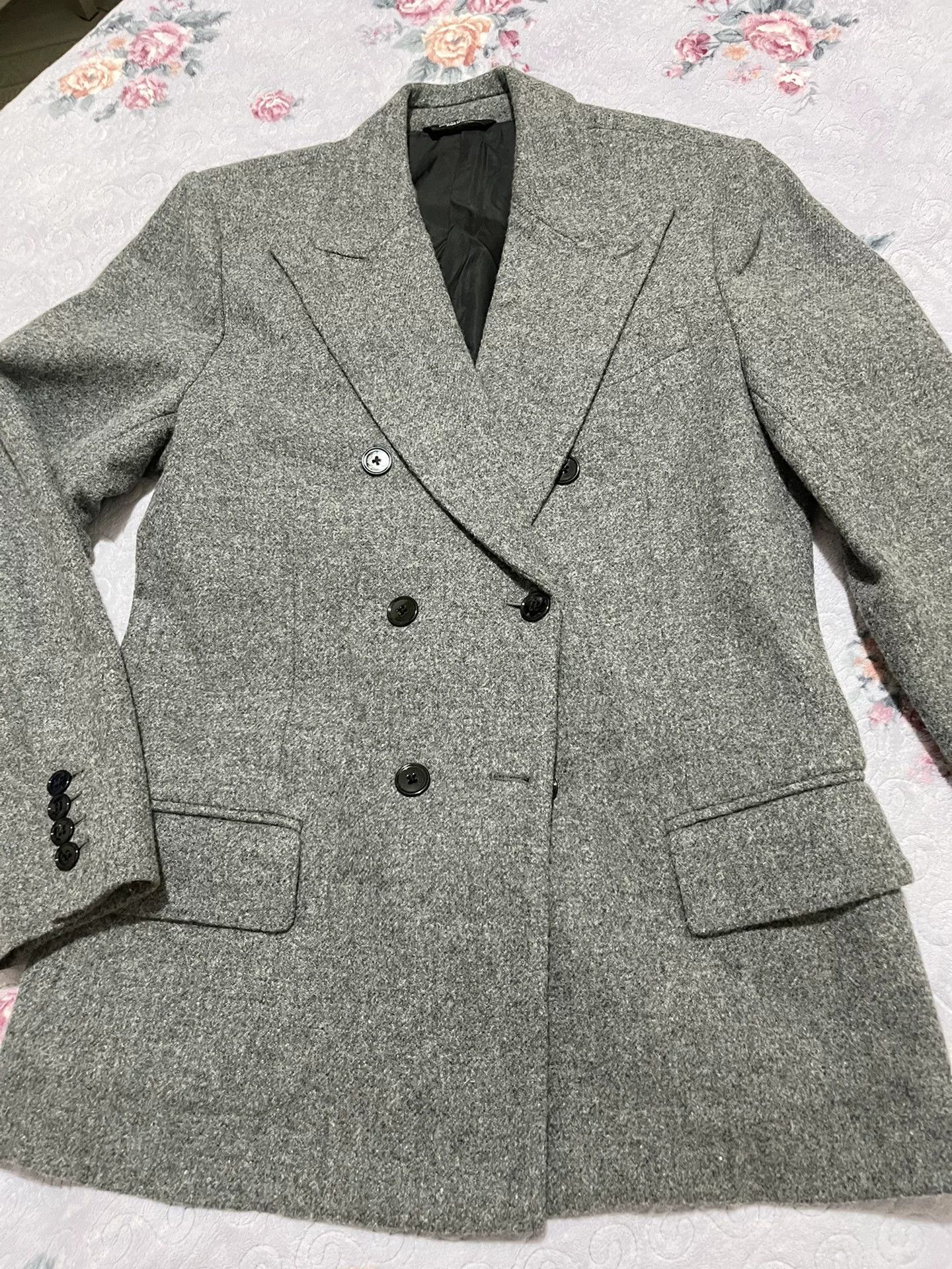 Dolce & Gabbana Dolce & Gabbana Gray Wool Blazer Size US M / EU 48-50 / 2 - 1 Thumbnail