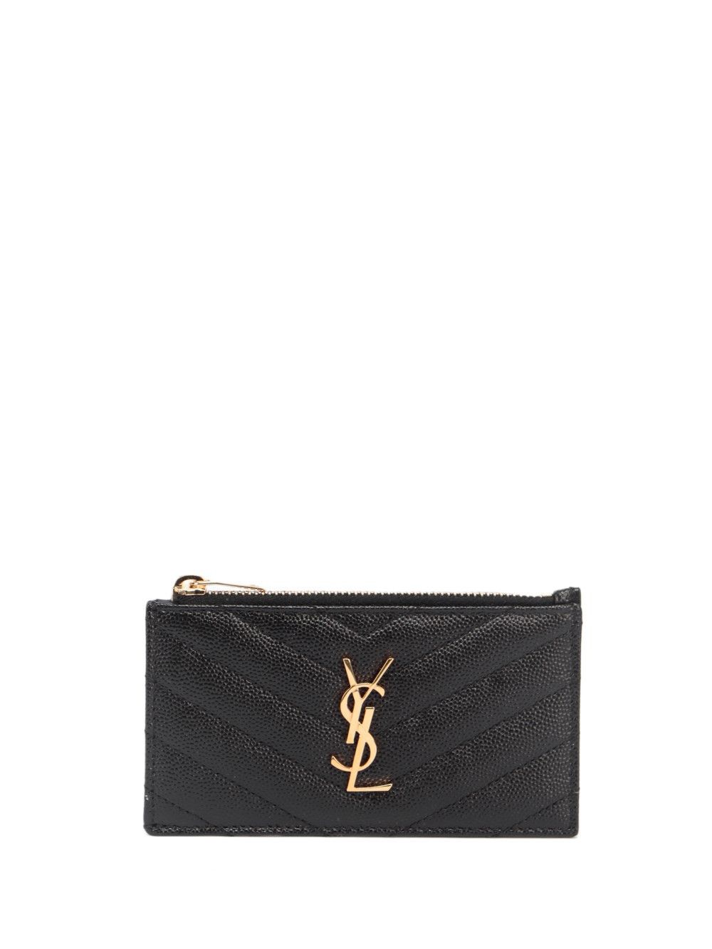 Saint Laurent Paris `Cassandre` Matelassé `Fragments` Card Case Size ONE SIZE - 1 Thumbnail