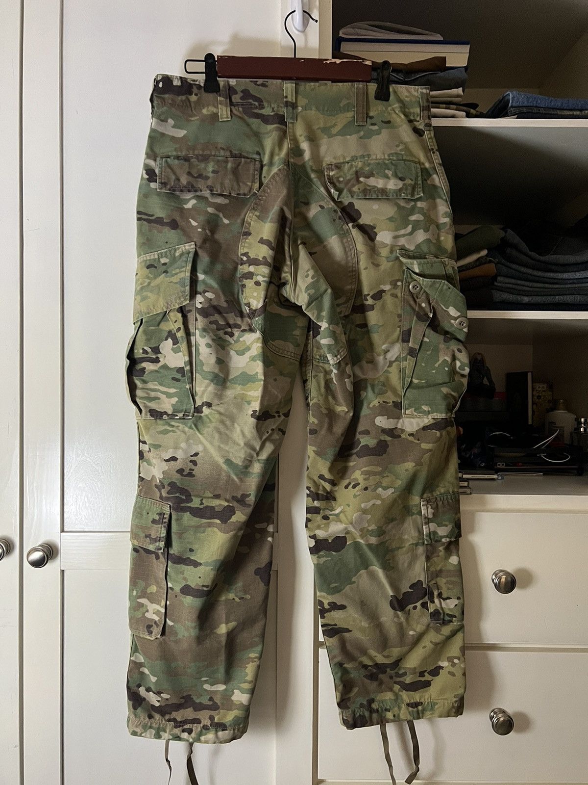Vintage US Army Military Combat 8 Pocket Cargo Button Up Pants Size US 31 - 3 Thumbnail