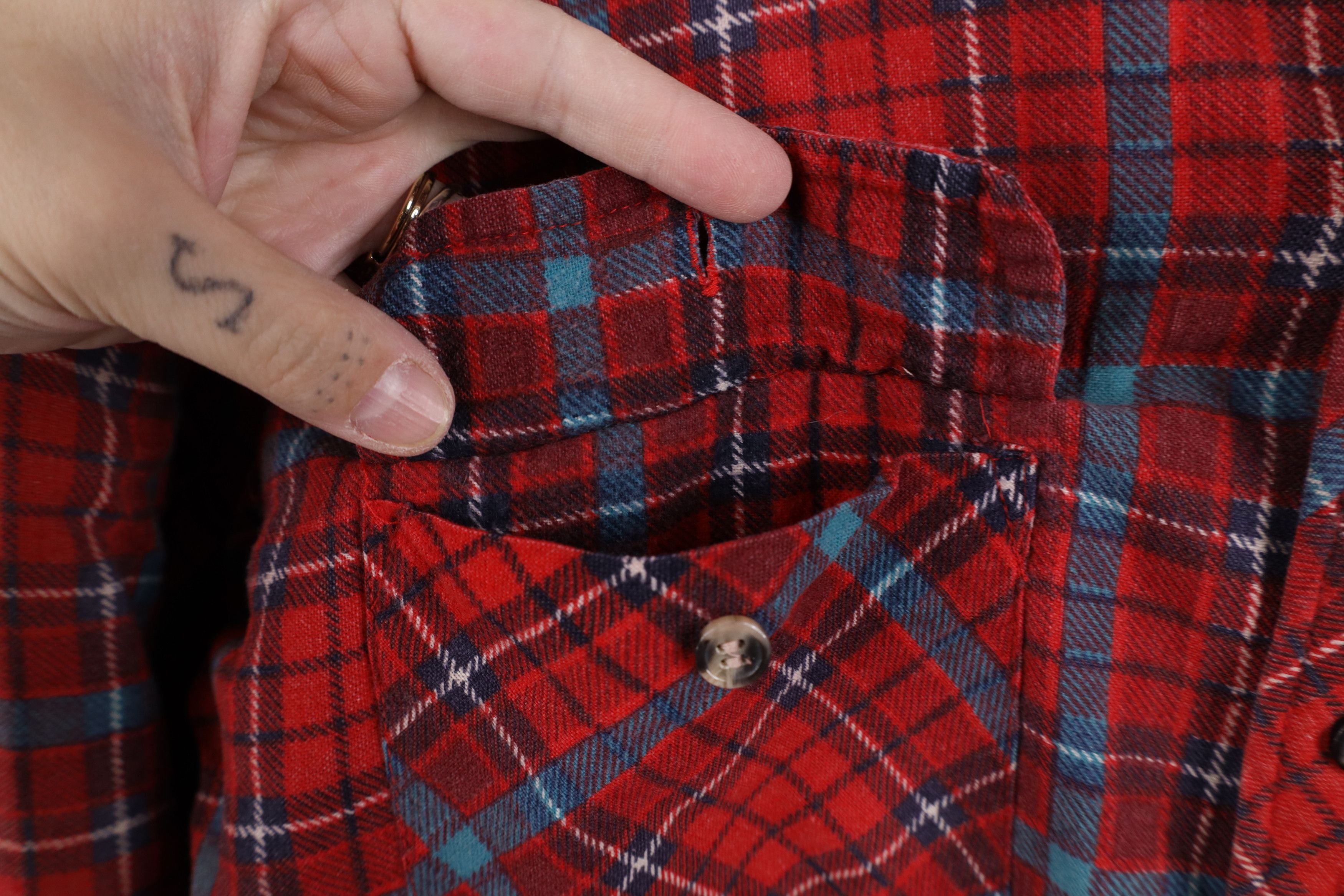 Vintage Vintage 90s Streetwear Flannel Button Shirt Jacket Jac Shirt Size US M / EU 48-50 / 2 - 8 Thumbnail