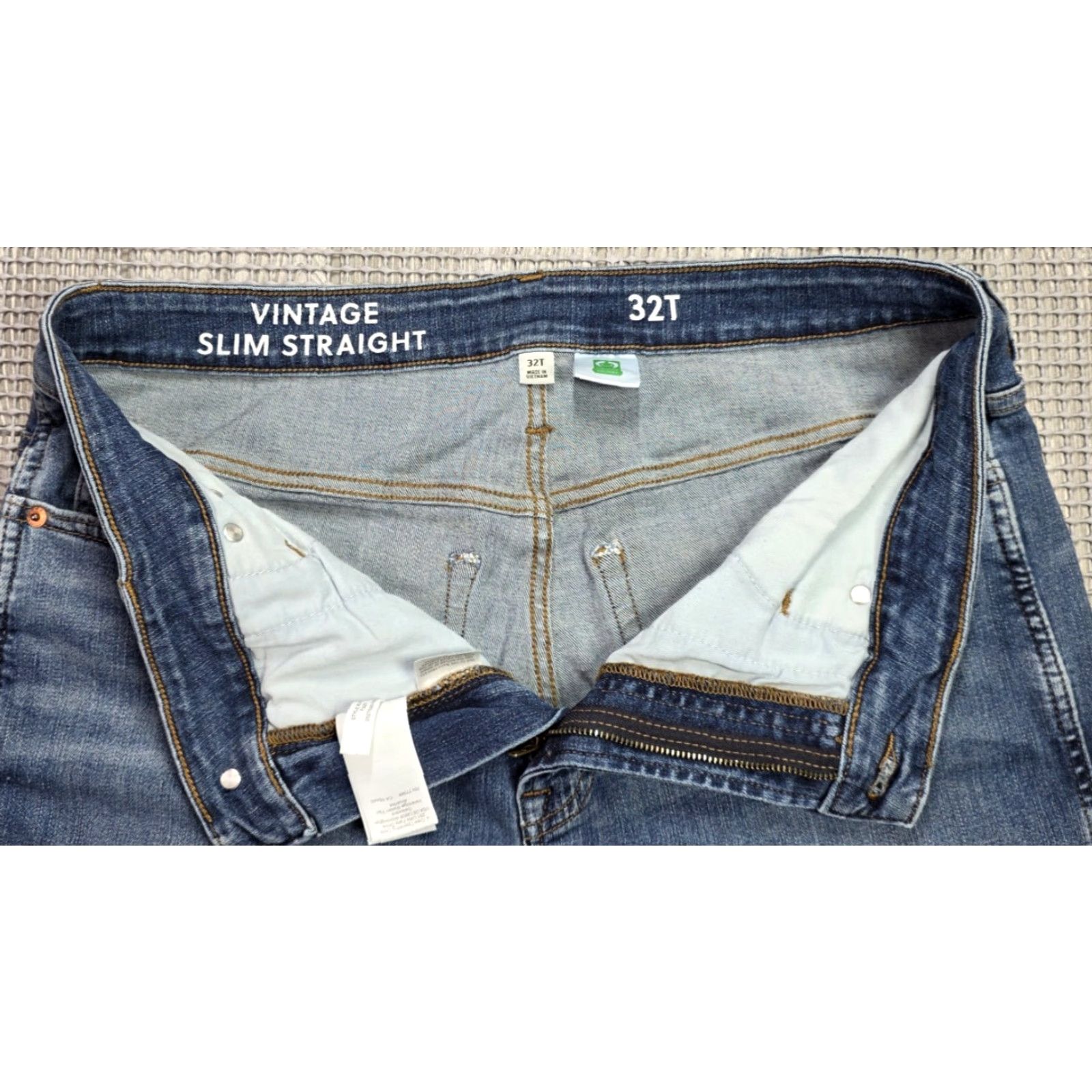 J.Crew VINTAGE J. CREW Jeans Slim Straight Blue 32 Tall 30 Distressed Medium Wash 32x30 Women's Jeans Size 24" / US 00 / IT 34 - 7 Thumbnail