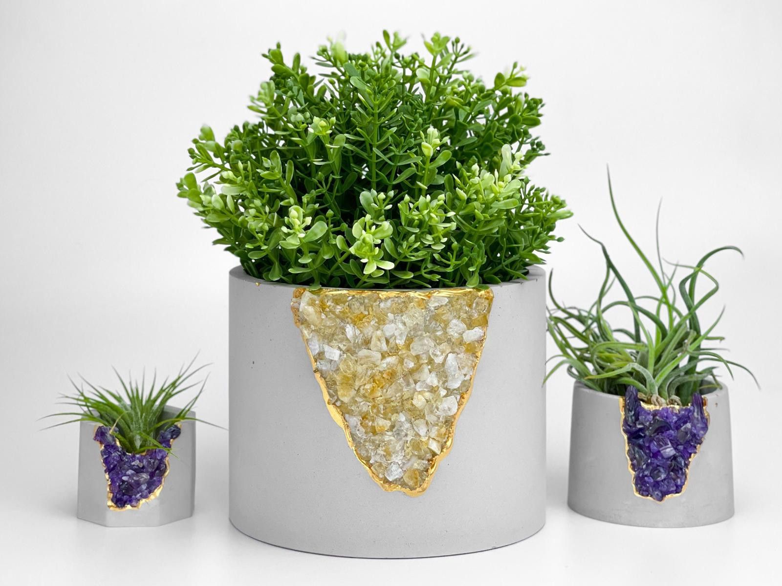 Other Large Planter, Big Geode Citrine Crystal LOVER Planter Pot Size ONE SIZE - 1 Thumbnail