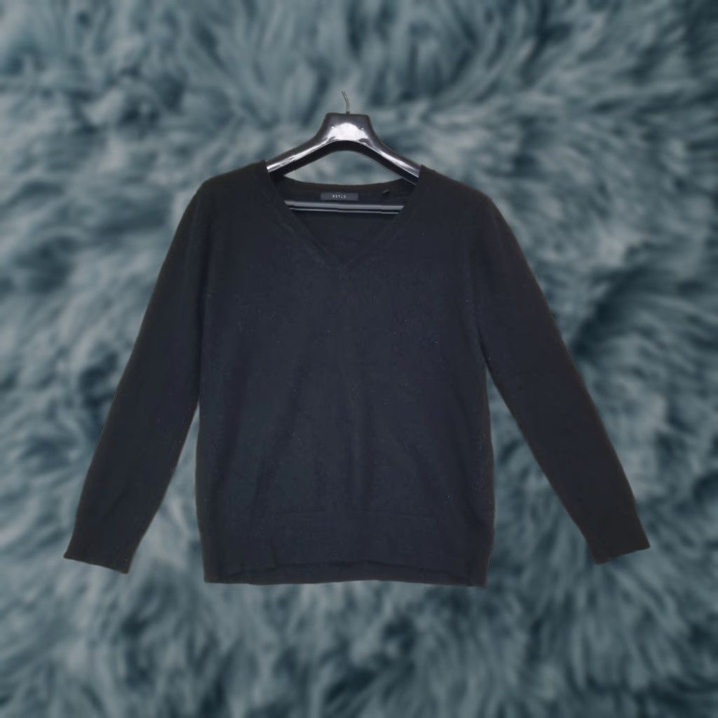 Vintage DSTLD Sweater Black Size S Womens 100% Cashmere Crew Neck Pullover Long Sleeve Nepal Size S / US 4 / IT 40 - 1 Thumbnail
