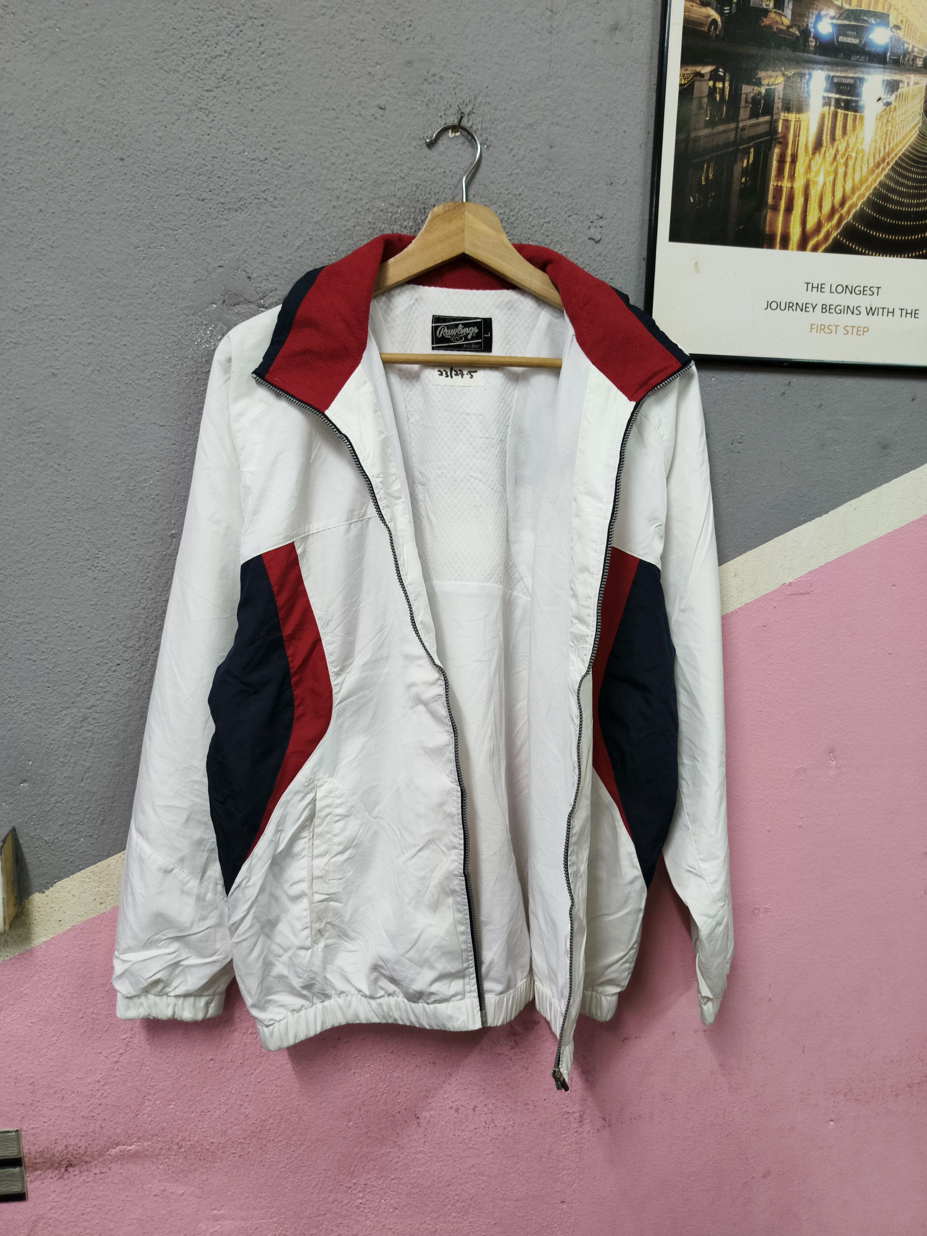 Japanese Brand RAWLINGS LIGHT JACKET Size US L / EU 52-54 / 3 - 3 Thumbnail