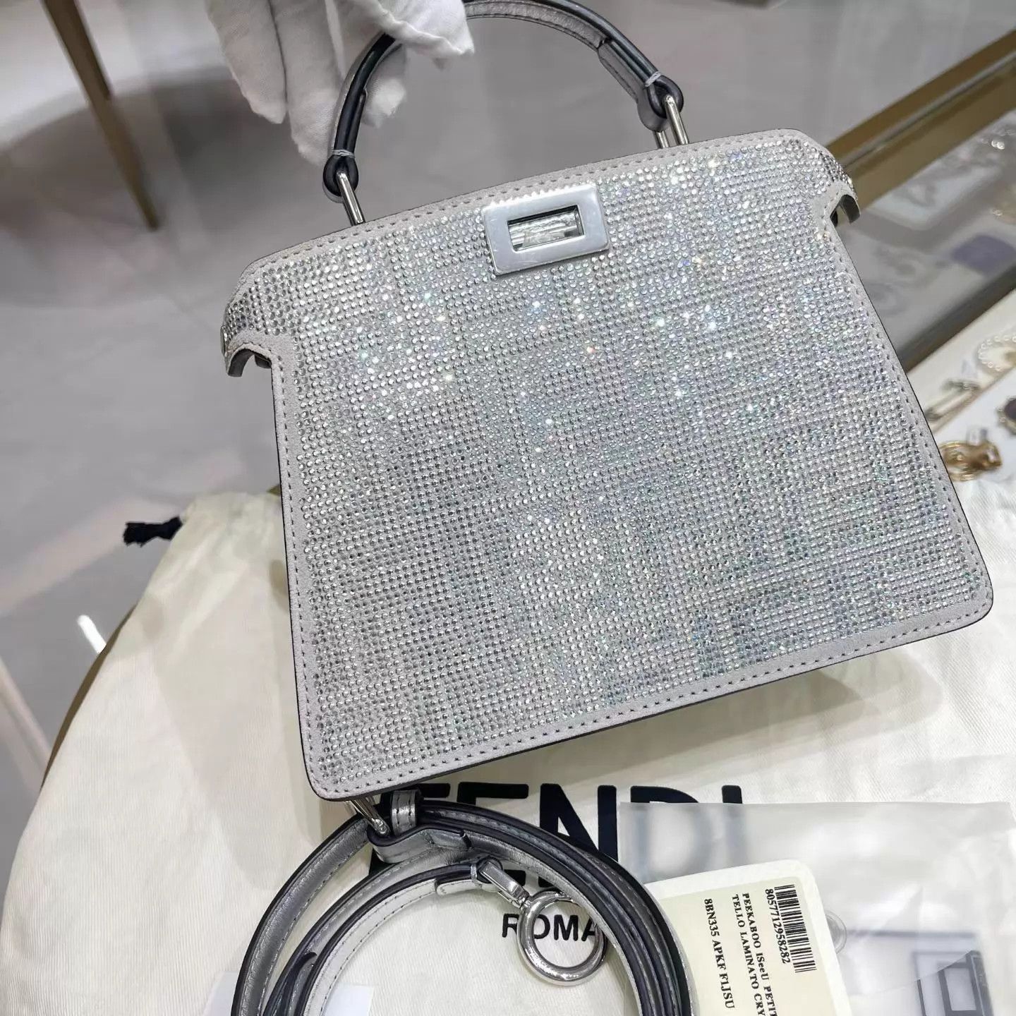 Fendi FENDI Crystal Peekaboo Mini 24 Xmas Limited New AH275 Size ONE SIZE - 3 Thumbnail
