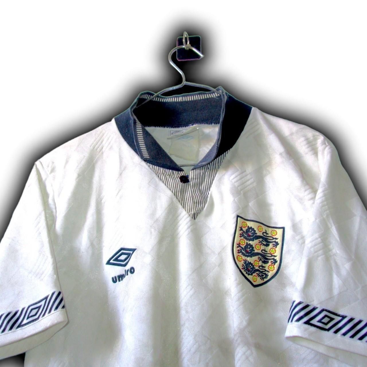 Umbro England 1990 1991 1992 Euro Home shirt jersey Size US L / EU 52-54 / 3 - 1 Thumbnail