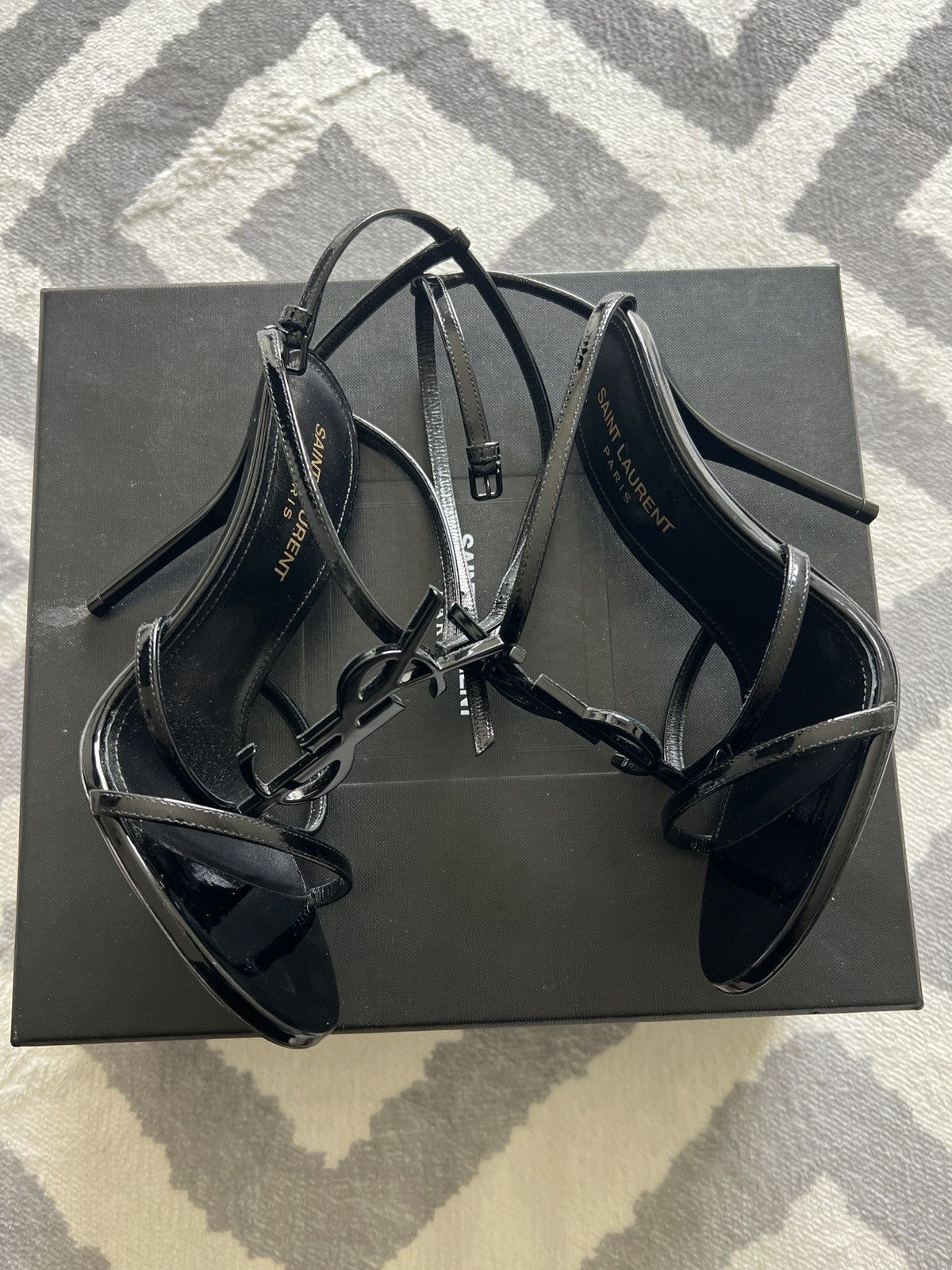 Saint Laurent Paris Saint Laurent Cassandra open toe sandals Size US 5.5 / IT 35.5 - 4 Thumbnail