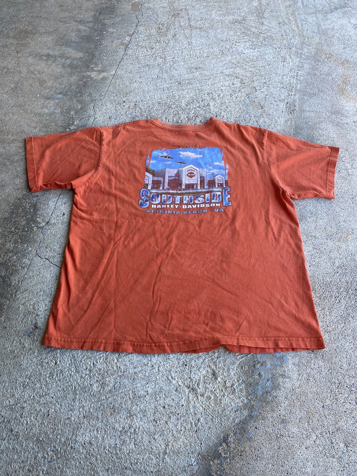Harley Davidson × Vintage Vintage Y2K Harley Davidson Faded Orange Shirt Size US XL / EU 56 / 4 - 6 Thumbnail