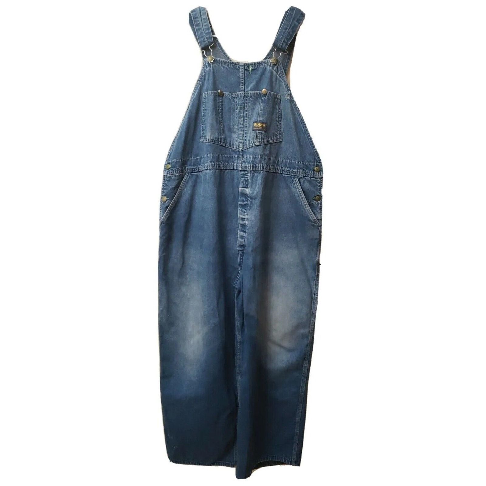 OshKosh B'Gosh Vestbak Bib Overalls Green Stitch 44×26 unsix