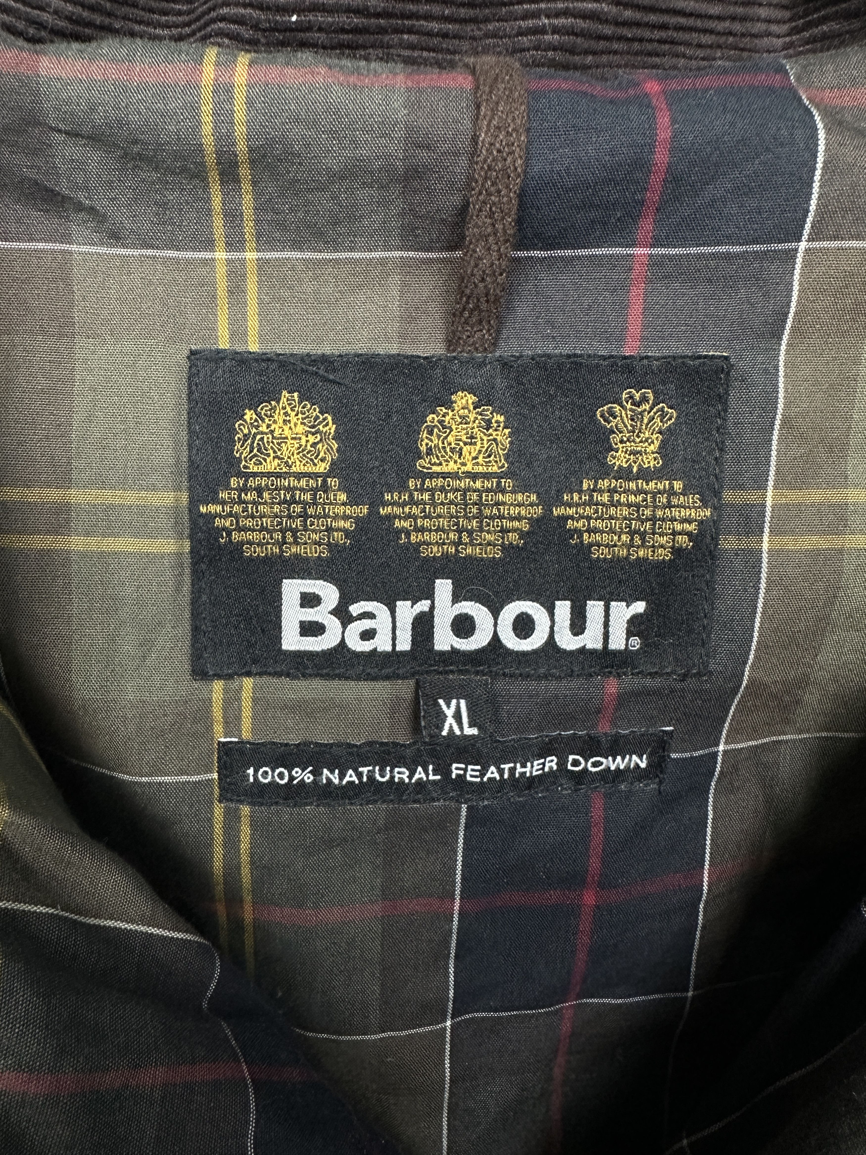Barbour Barbour Mens Down Wax Puffer Waxed Jacket Size US XL / EU 56 / 4 - 4 Thumbnail