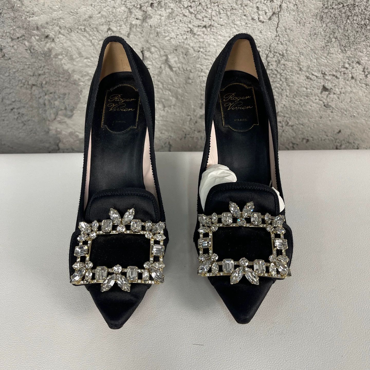 Roger Vivier RV Crystal Buckle High Heels 36.5 Size US 6 / IT 36 - 7 Thumbnail