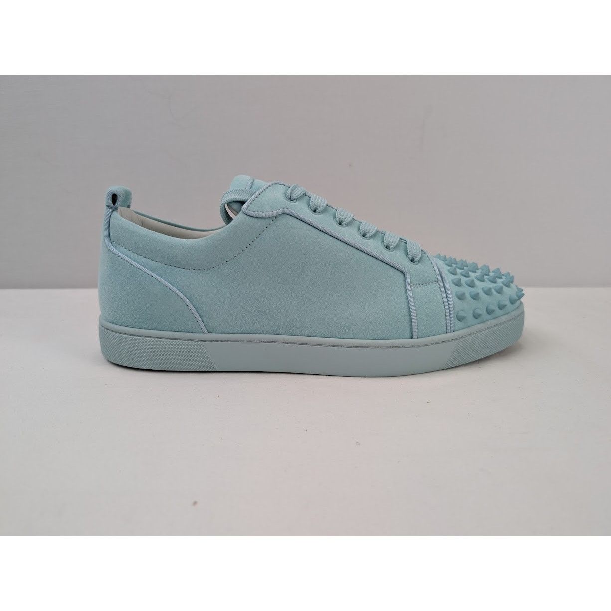 Christian Louboutin o1rshd1 Louis Junior Spikes Sneakers in Iceberg Size US 12.5 / EU 45-46 - 3 Thumbnail
