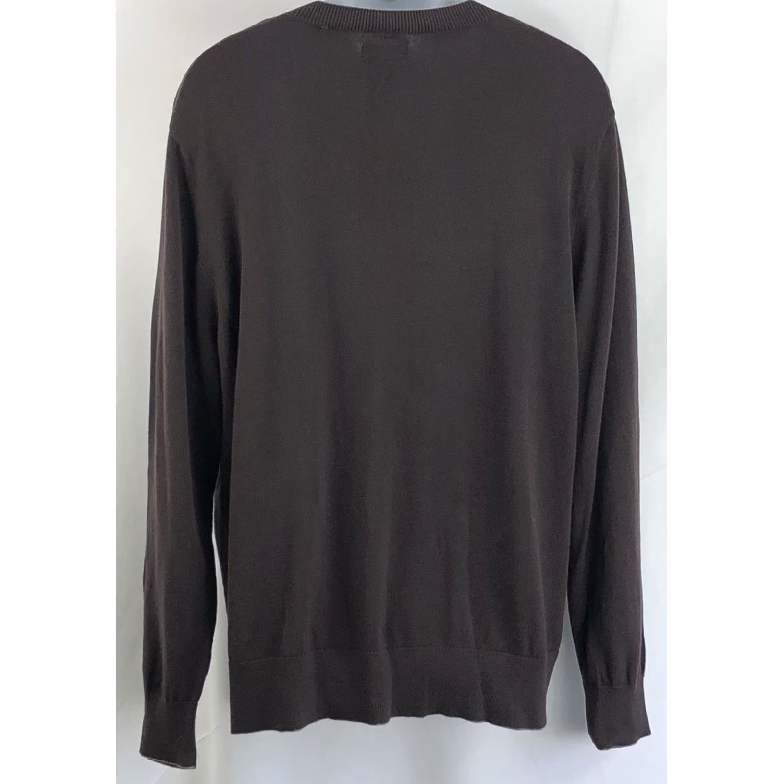 Vintage NWT Sonoma Cardigan Sweater L Brown V-Neck Button Up Long Sleeve Academia Preppy Shirt Men Regular Knit Cotton Brown Cardigan Size US L / EU 52-54 / 3 - 2 Thumbnail