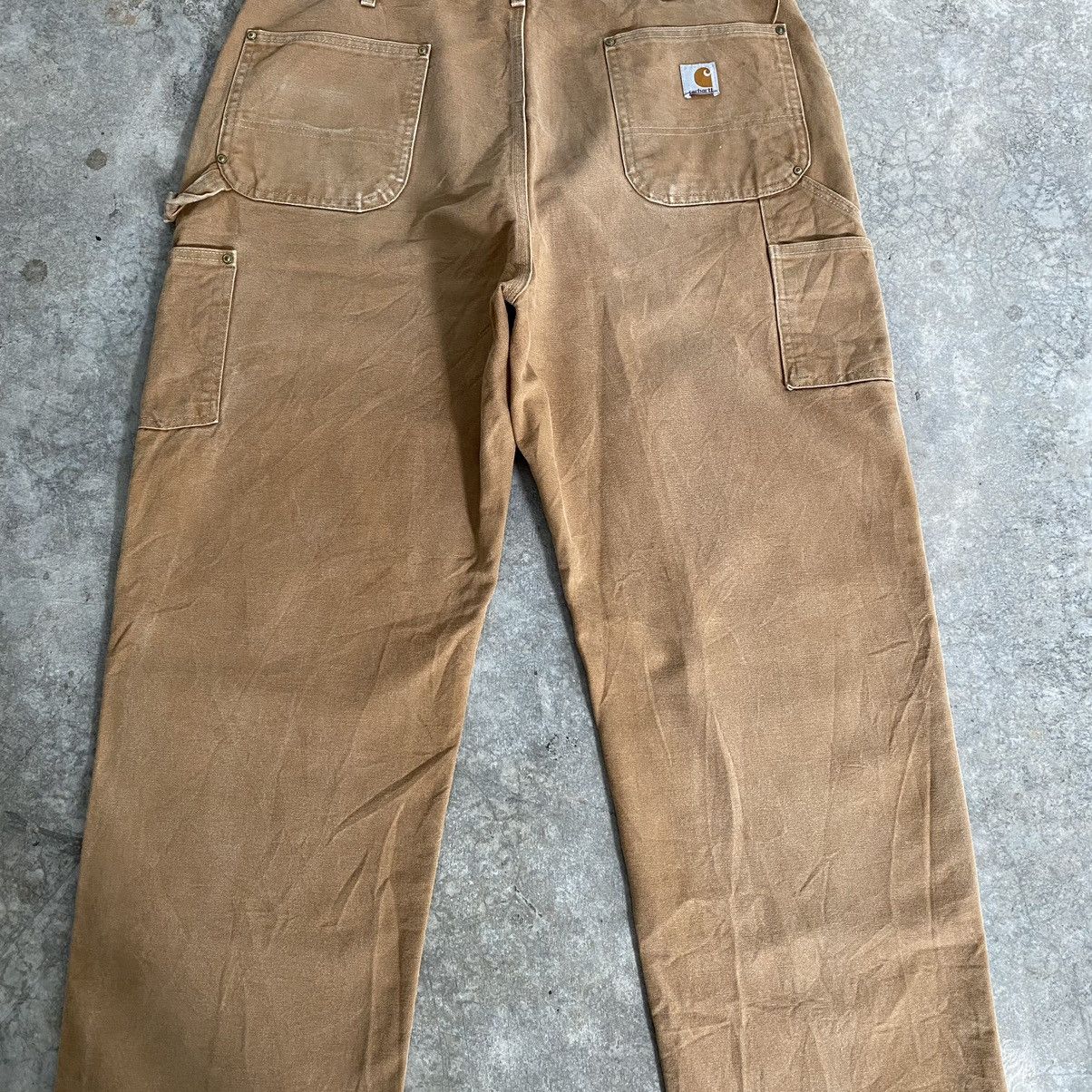 Carhartt Vintage Carhartt Double Knee Faded Tan Carpenter Pants Size US 39 - 15 Thumbnail