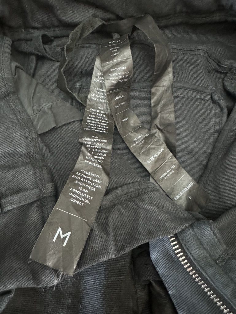 Boris Bidjan Saberi BLACK WAXED WP2 -F1405K SLIM FIT BBS JEANS Size US 27 - 11 Thumbnail