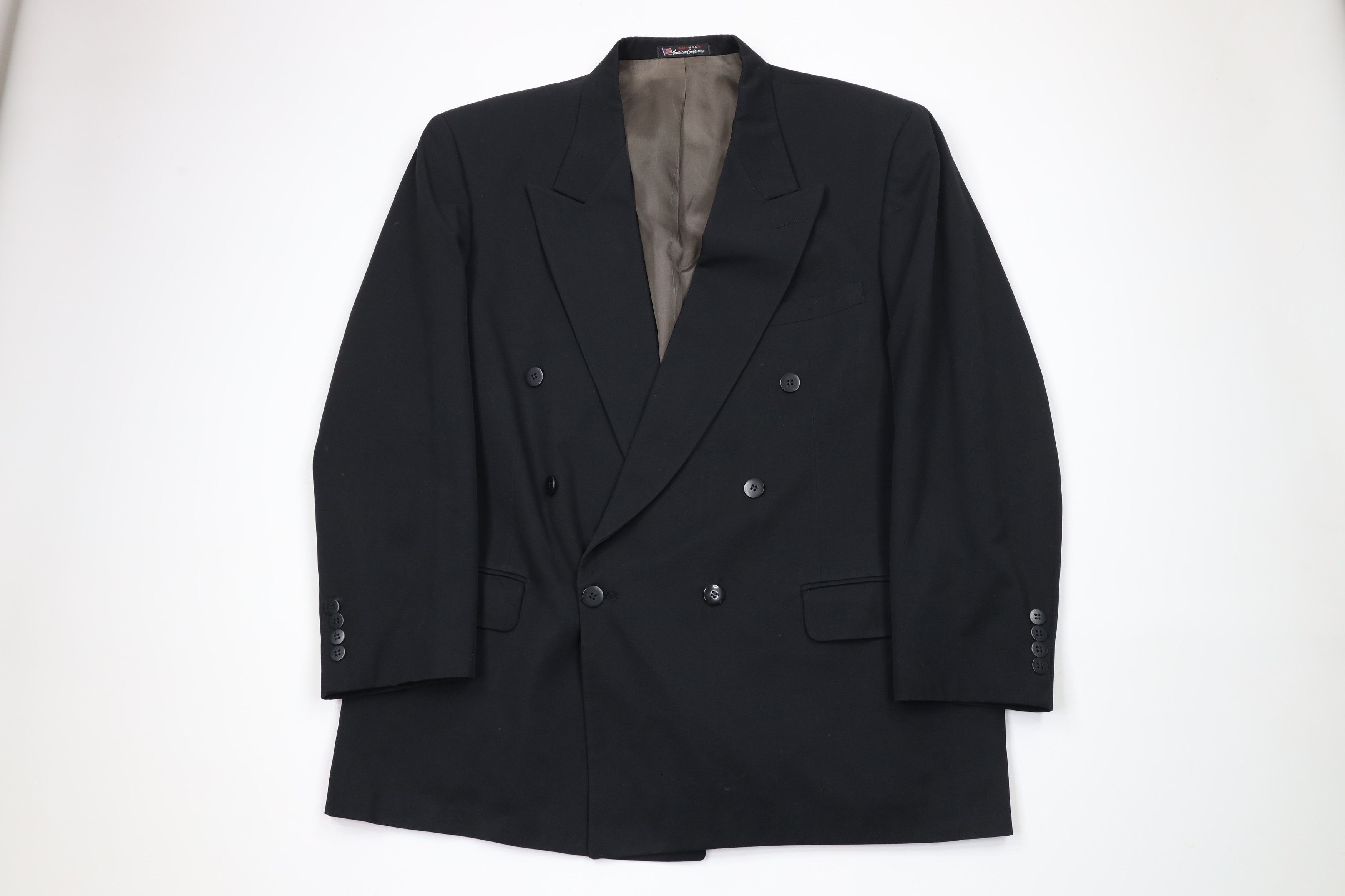 Vintage Vintage 90s Streetwear Distressed Wool 2 Piece Suit Wedding Size 44R - 2 Thumbnail