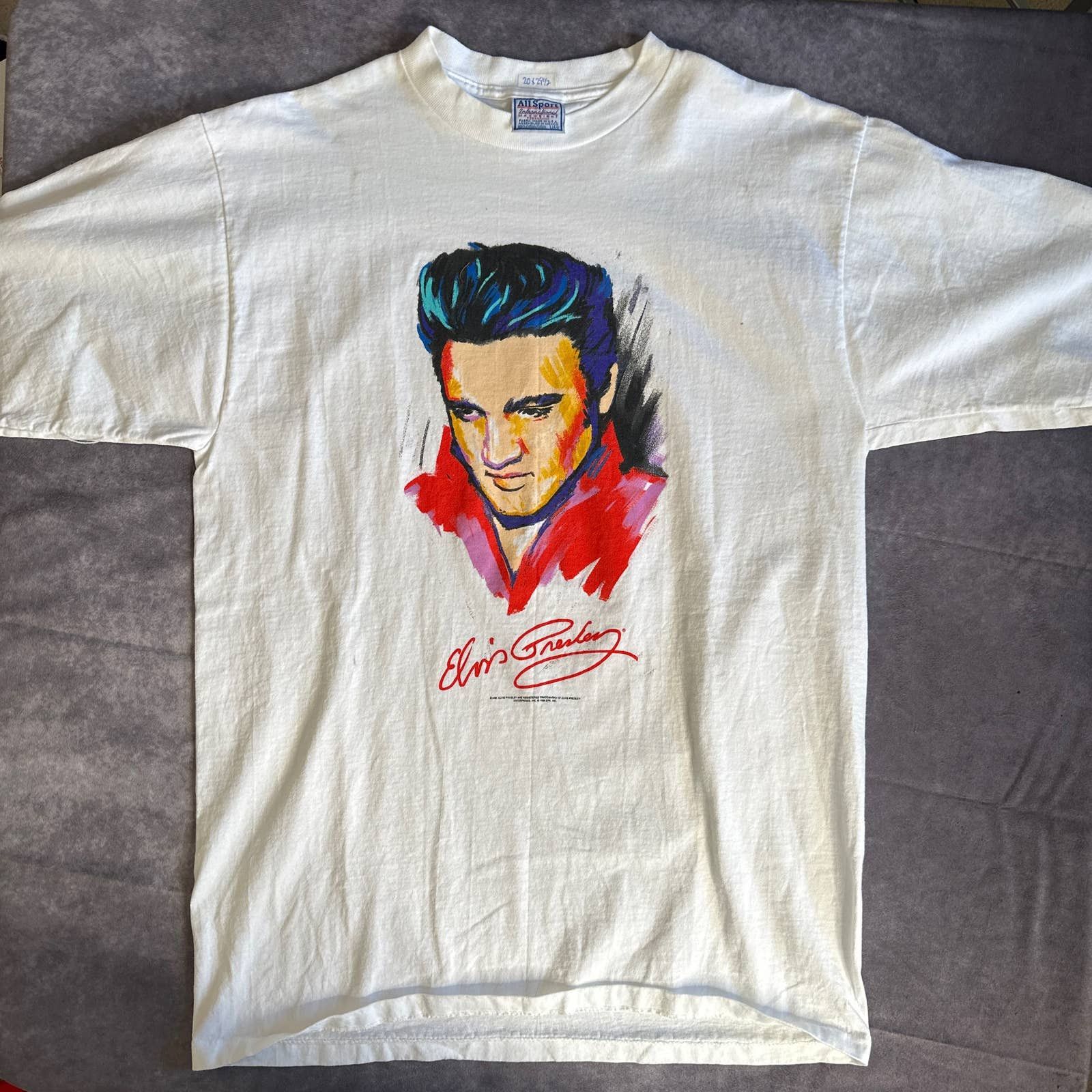 90'S All Sport Vintage Message Print T-Shirt, Made in USA, Men's Size L cotton white type Vintage Second Hand
